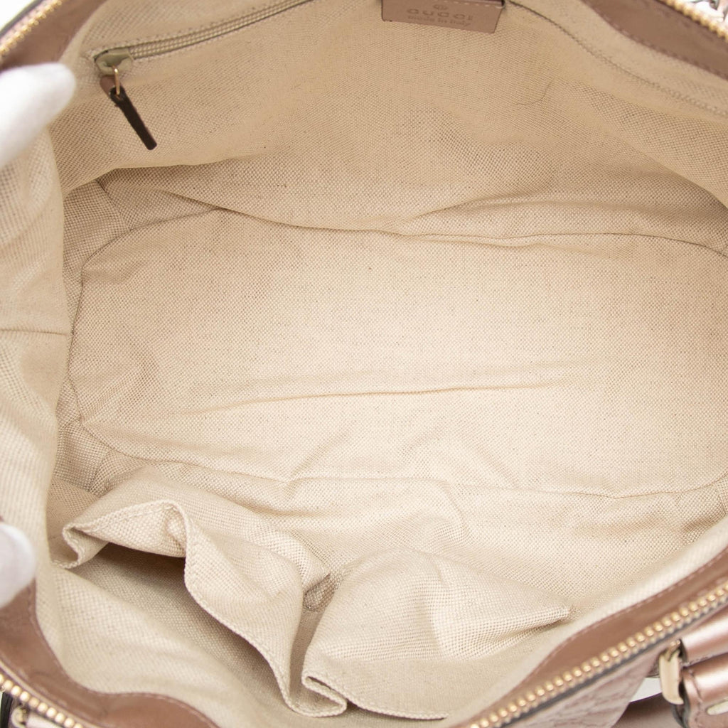 Gucci Metallic Microguccissima Sukey Satchel