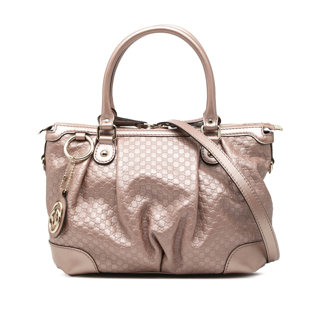 Gucci Metallic Microguccissima Sukey Satchel