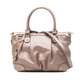 Gucci Metallic Microguccissima Sukey Satchel