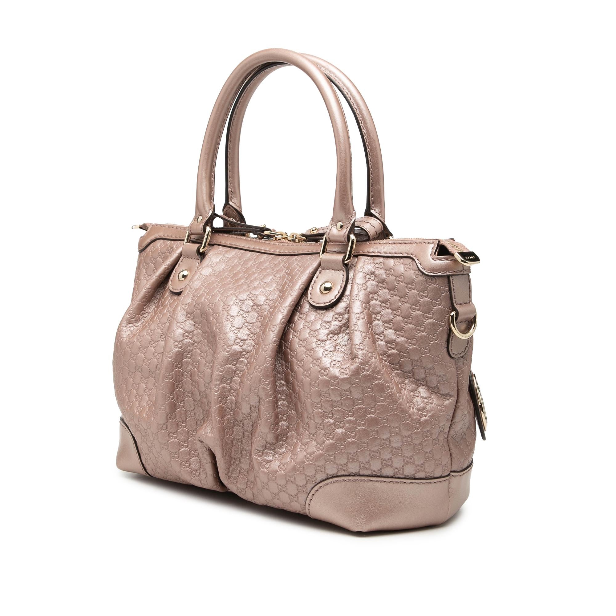 Gucci Metallic Microguccissima Sukey Satchel