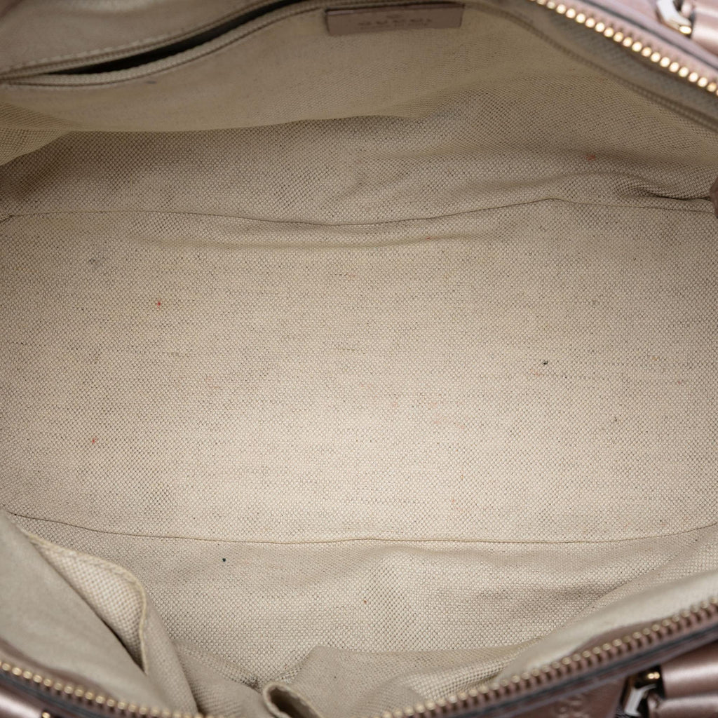 Gucci Metallic Microguccissima Sukey Satchel