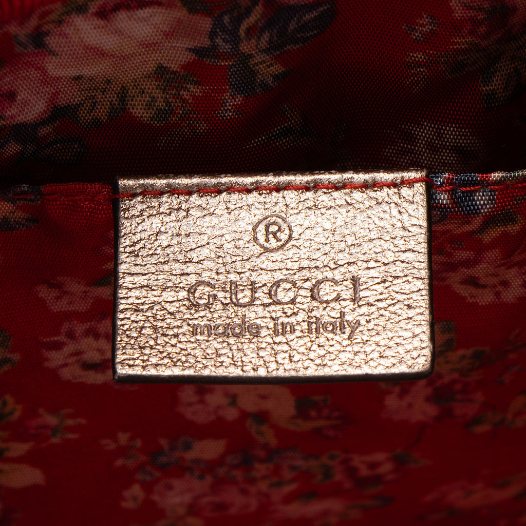 Gucci Metallic Quilted Leather Trapuntata Small Shoulder Bag