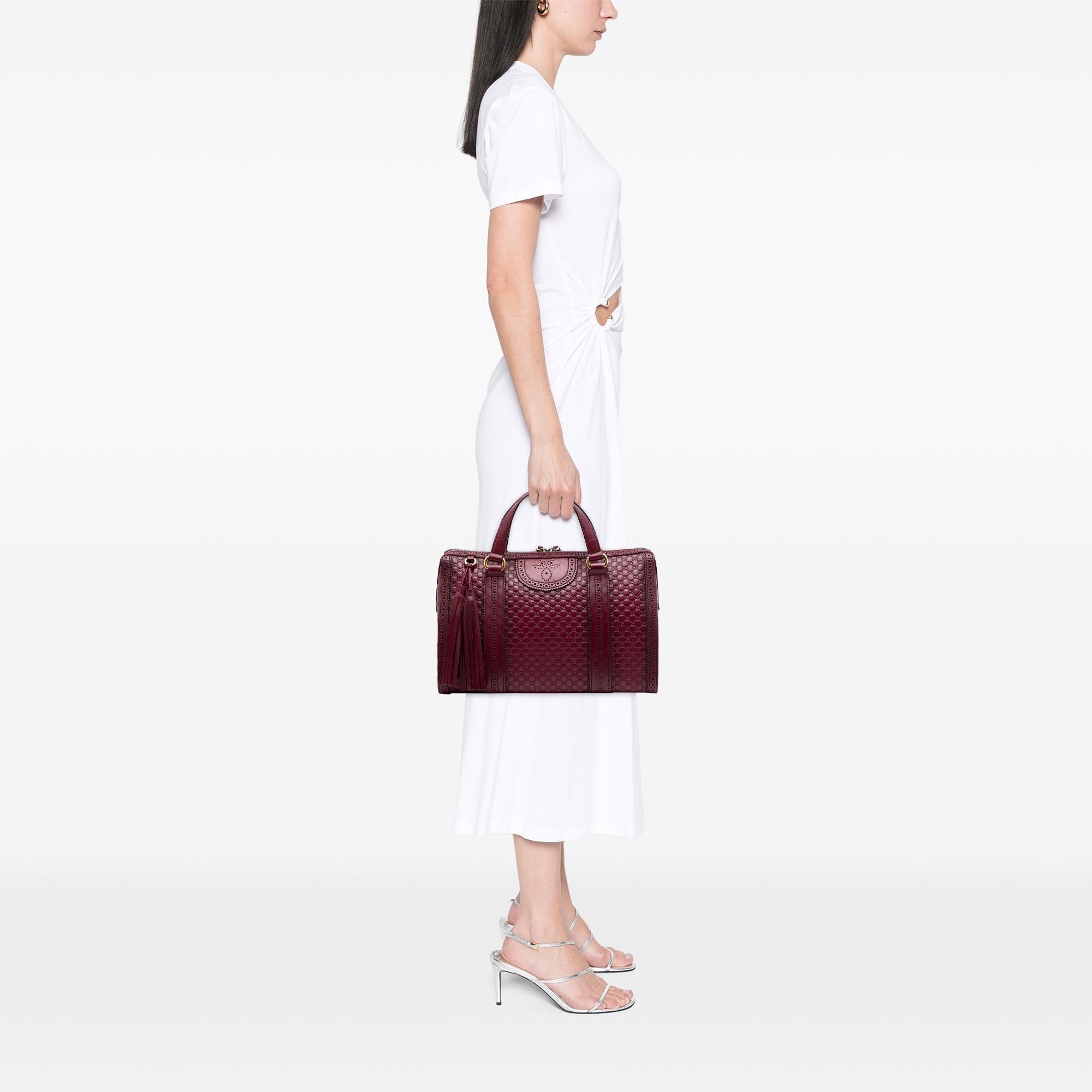 Gucci Microguccissima Brogue Duilio Boston Bag