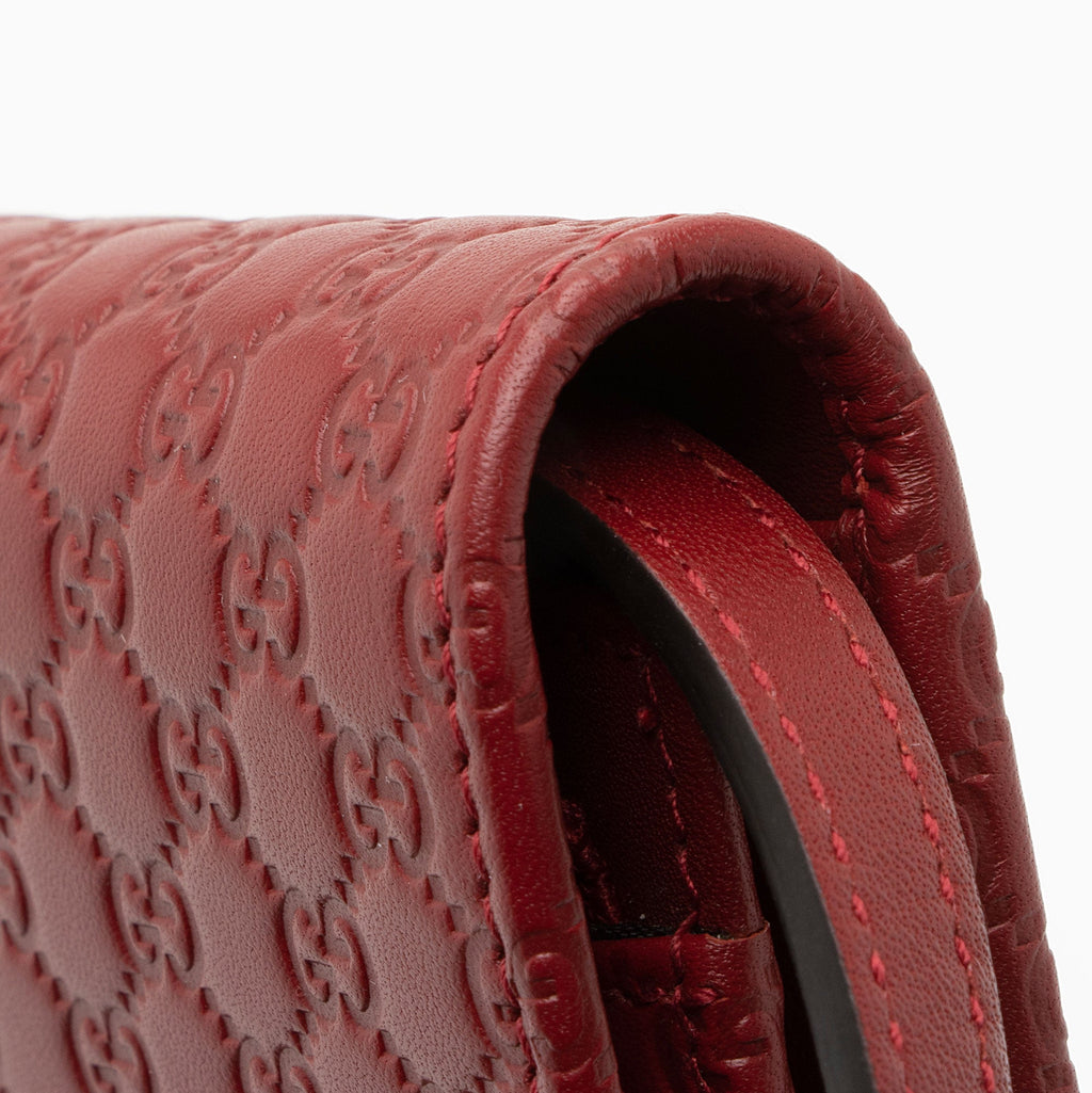 Gucci Microguccissima Leather Wallet Crossbody Bag (SHF-PRTFwh)