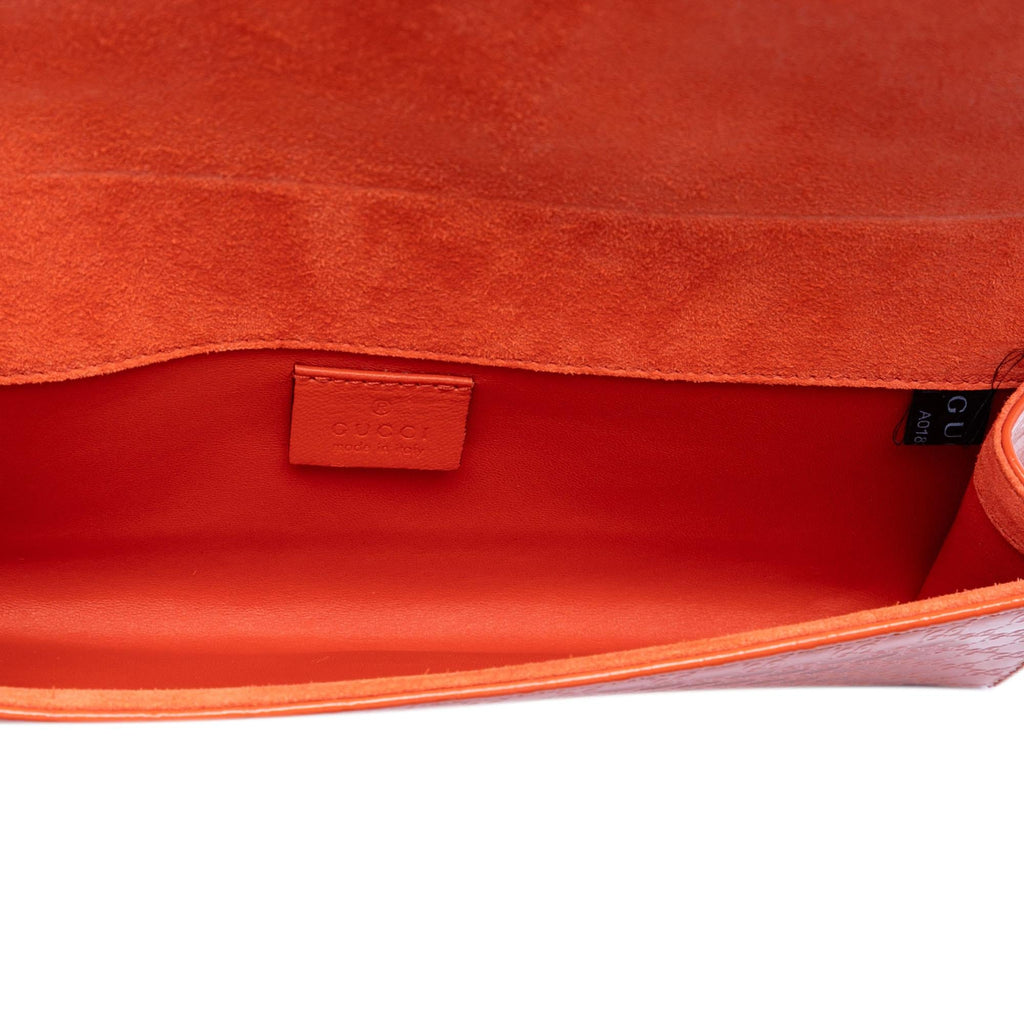 Gucci Microguccissima Patent Broadway Clutch