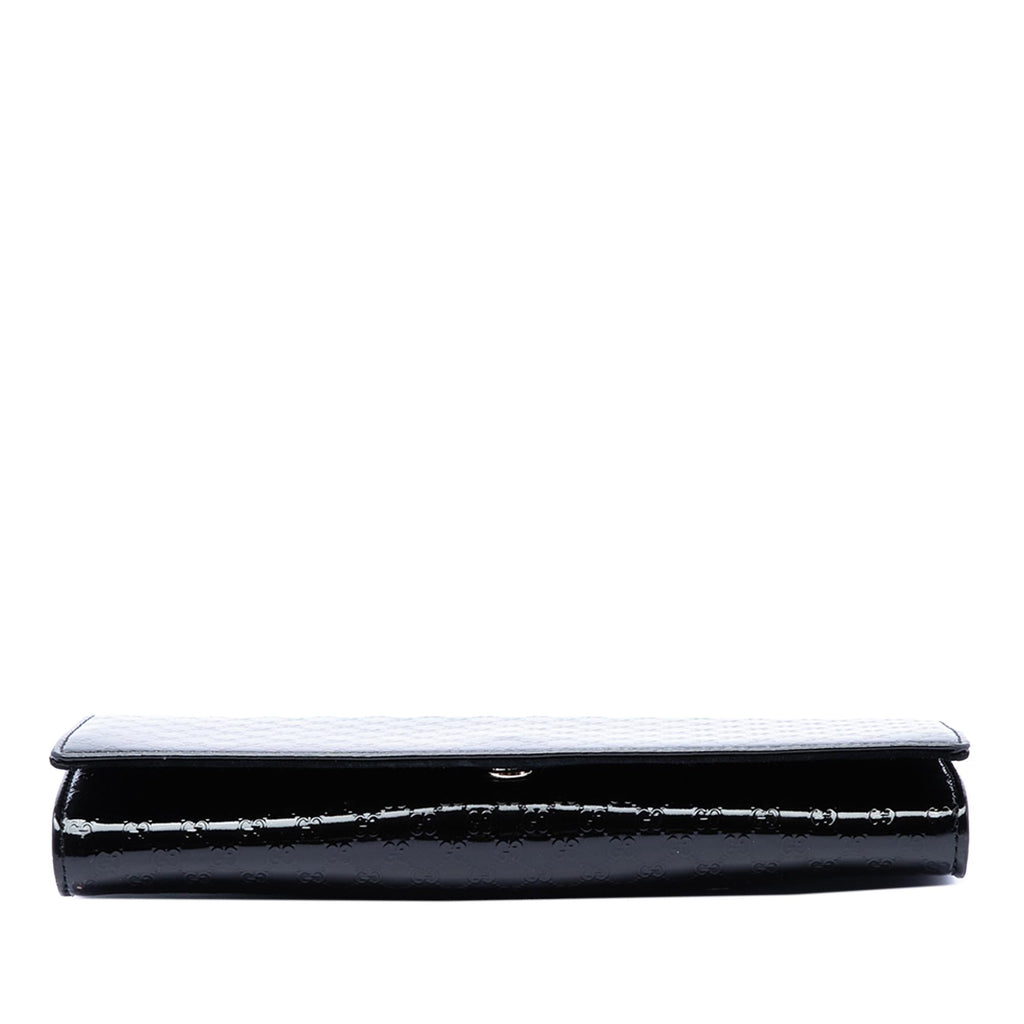 Gucci Microguccissima Patent Broadway Clutch
