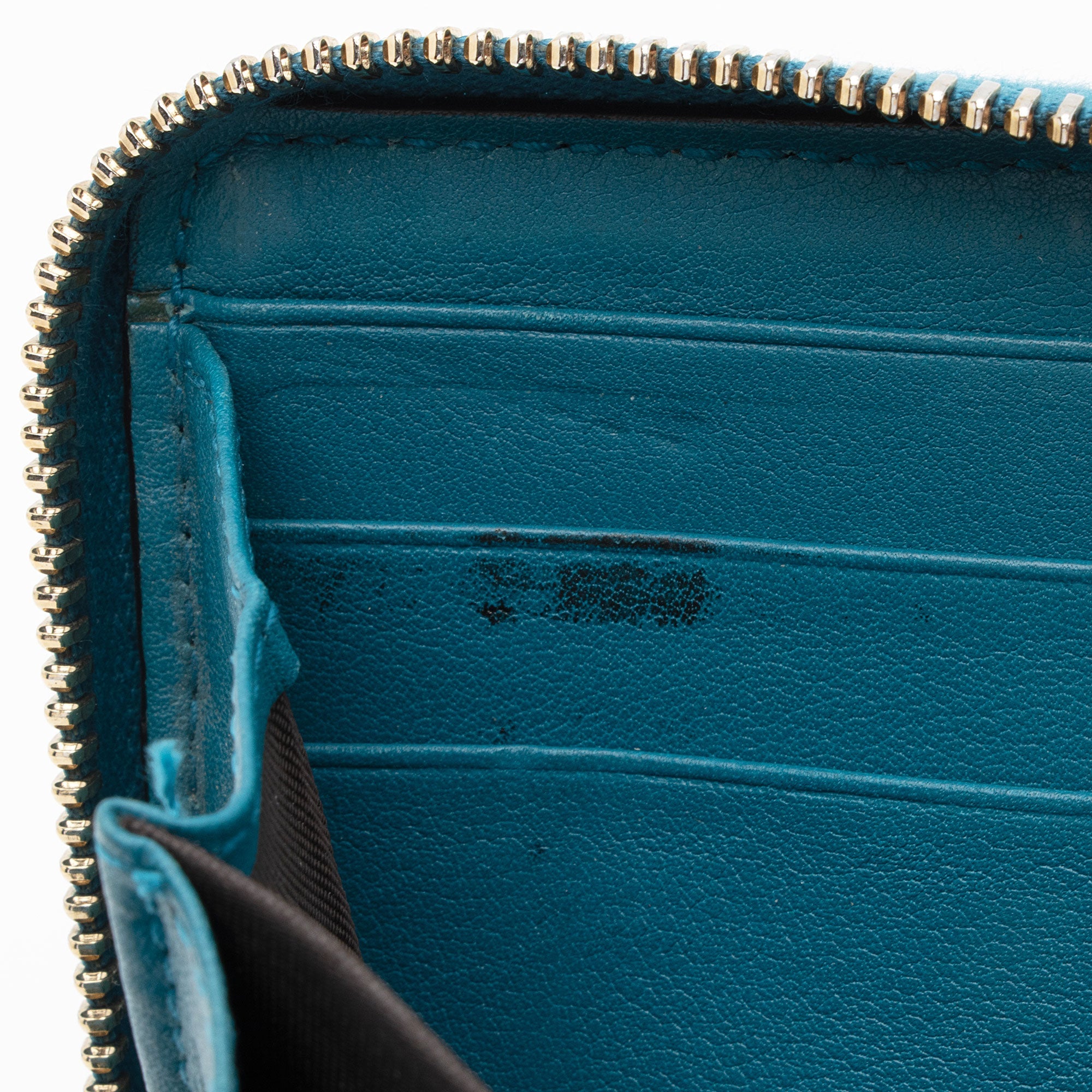 Gucci Patent Microguccissima Leather Nice Zip Around Wallet (SHF-as5XBr)