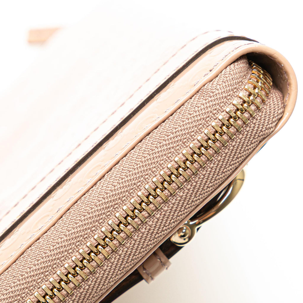 Gucci Microguccissima Patent Leather Nice Zip Around Wallet