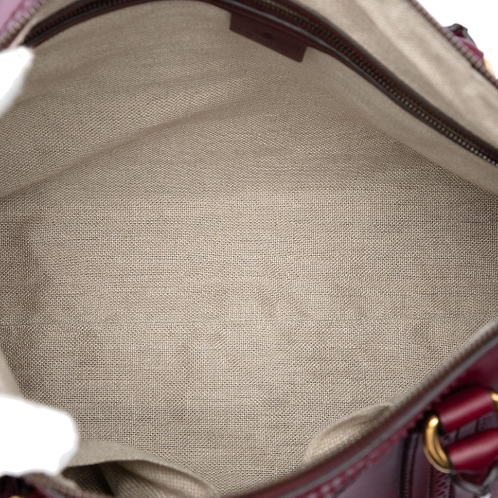 Gucci Microguccissima Trimmed Brogue Duilio Boston Bag