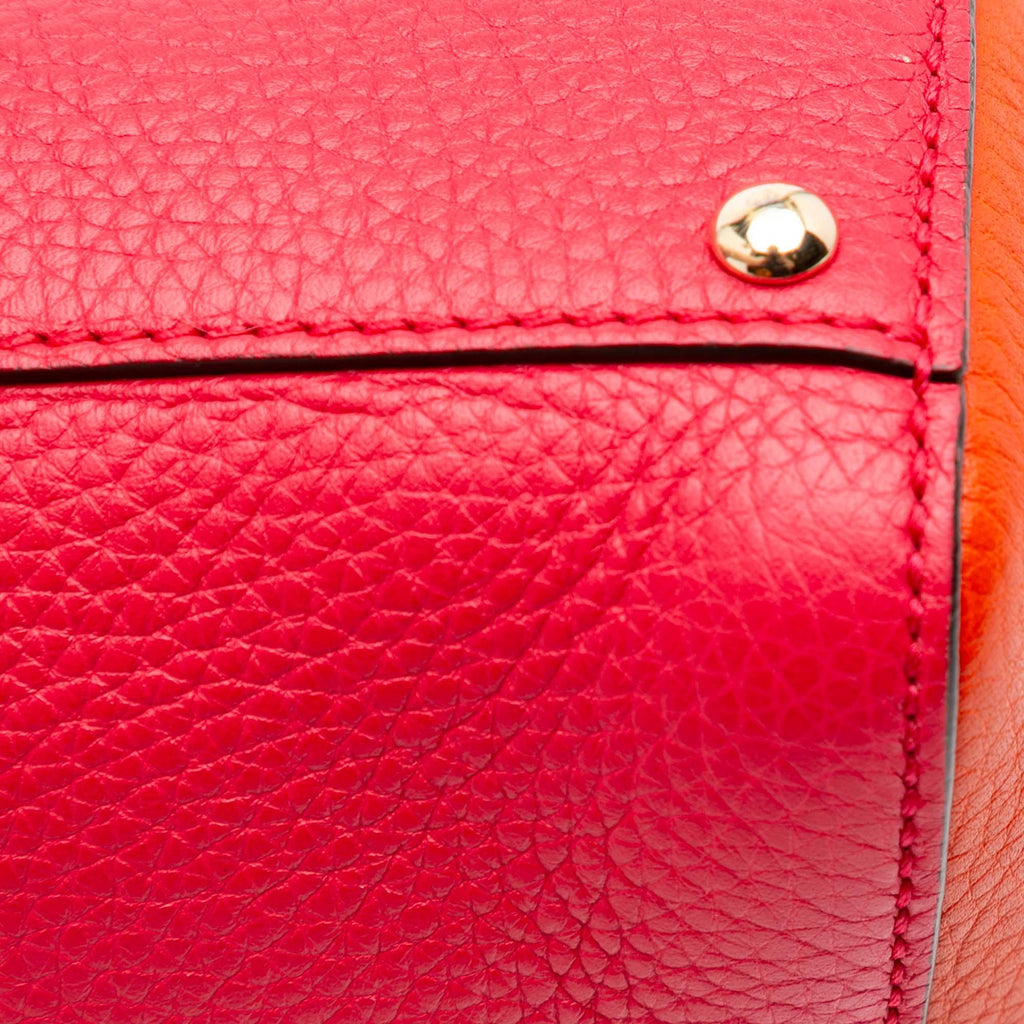 Gucci Mini Bicolor Calfskin Bamboo Shopper Satchel