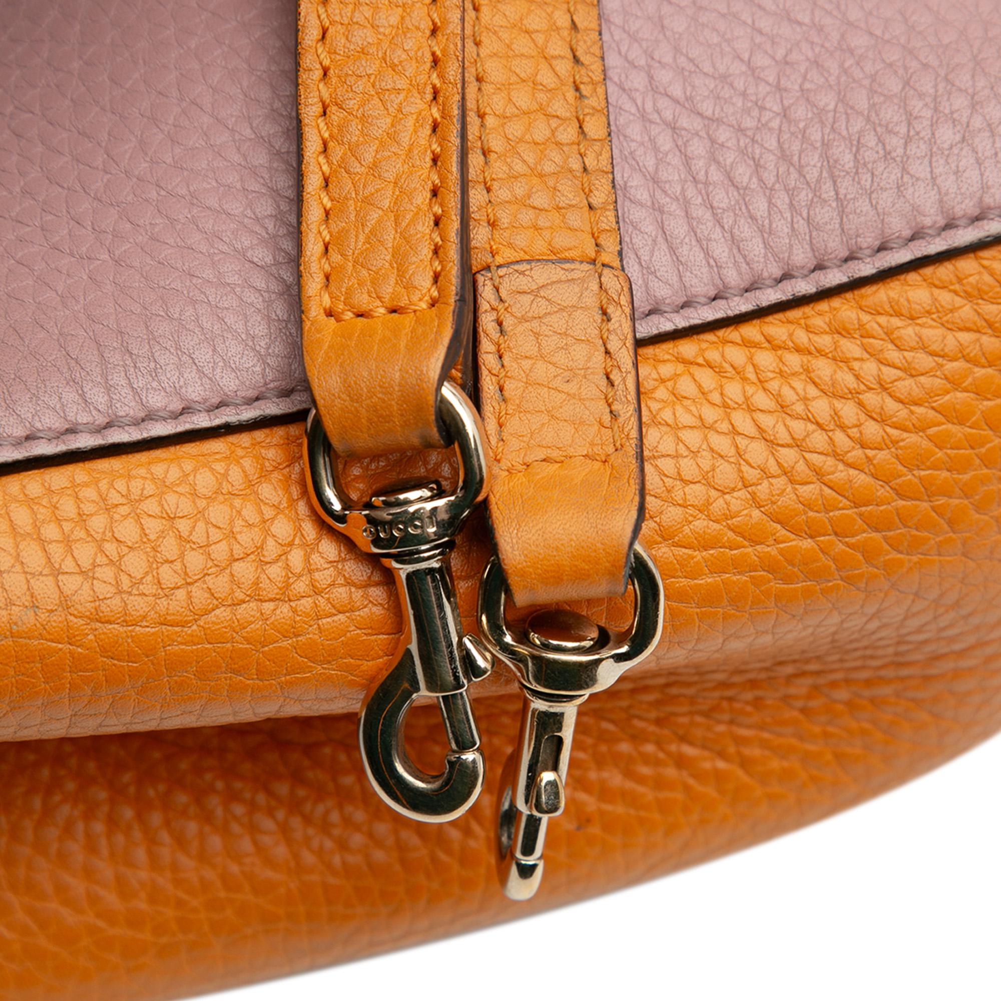 Gucci Mini Bicolor Calfskin Bamboo Shopper Satchel