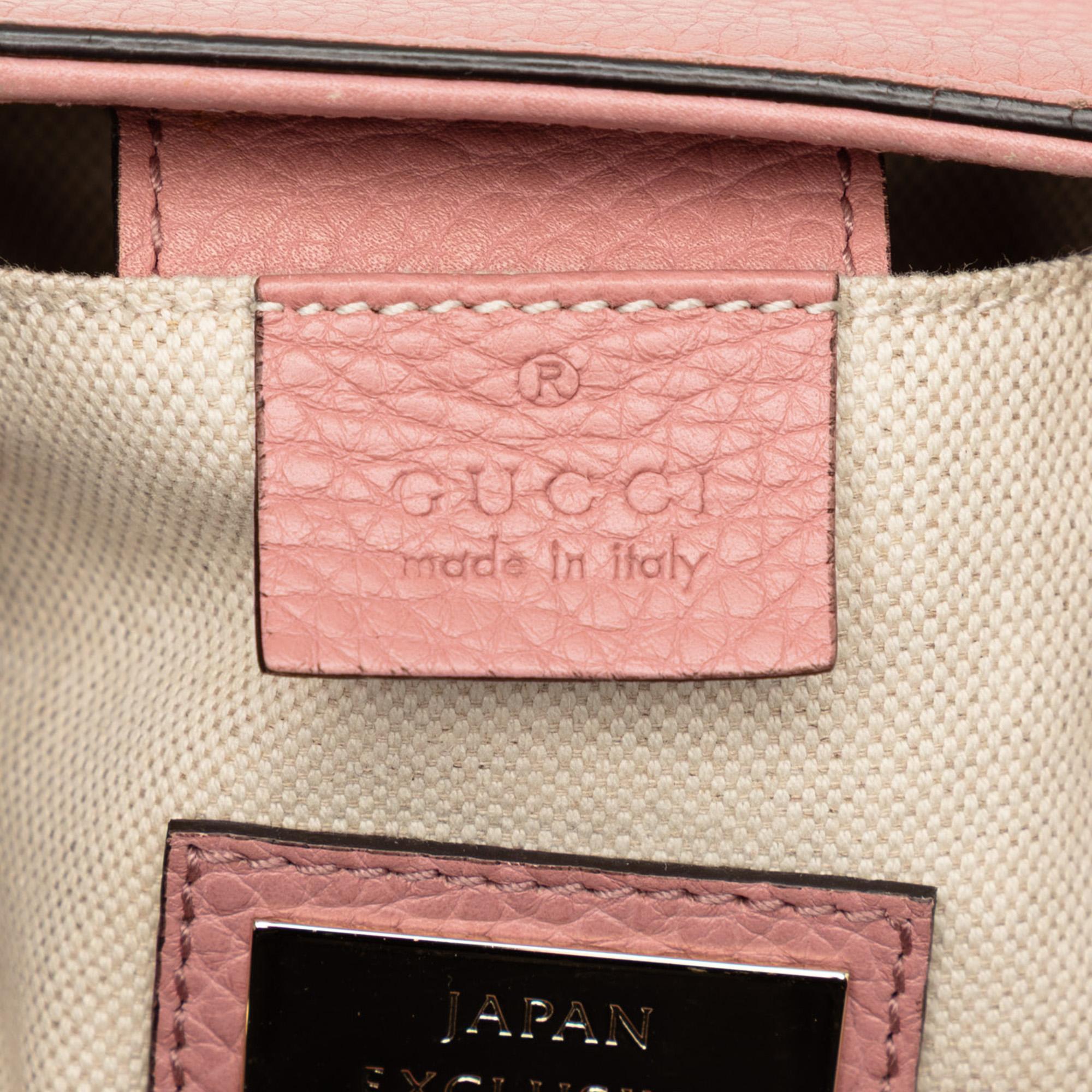 Gucci Mini Bicolor Calfskin Bamboo Shopper Satchel