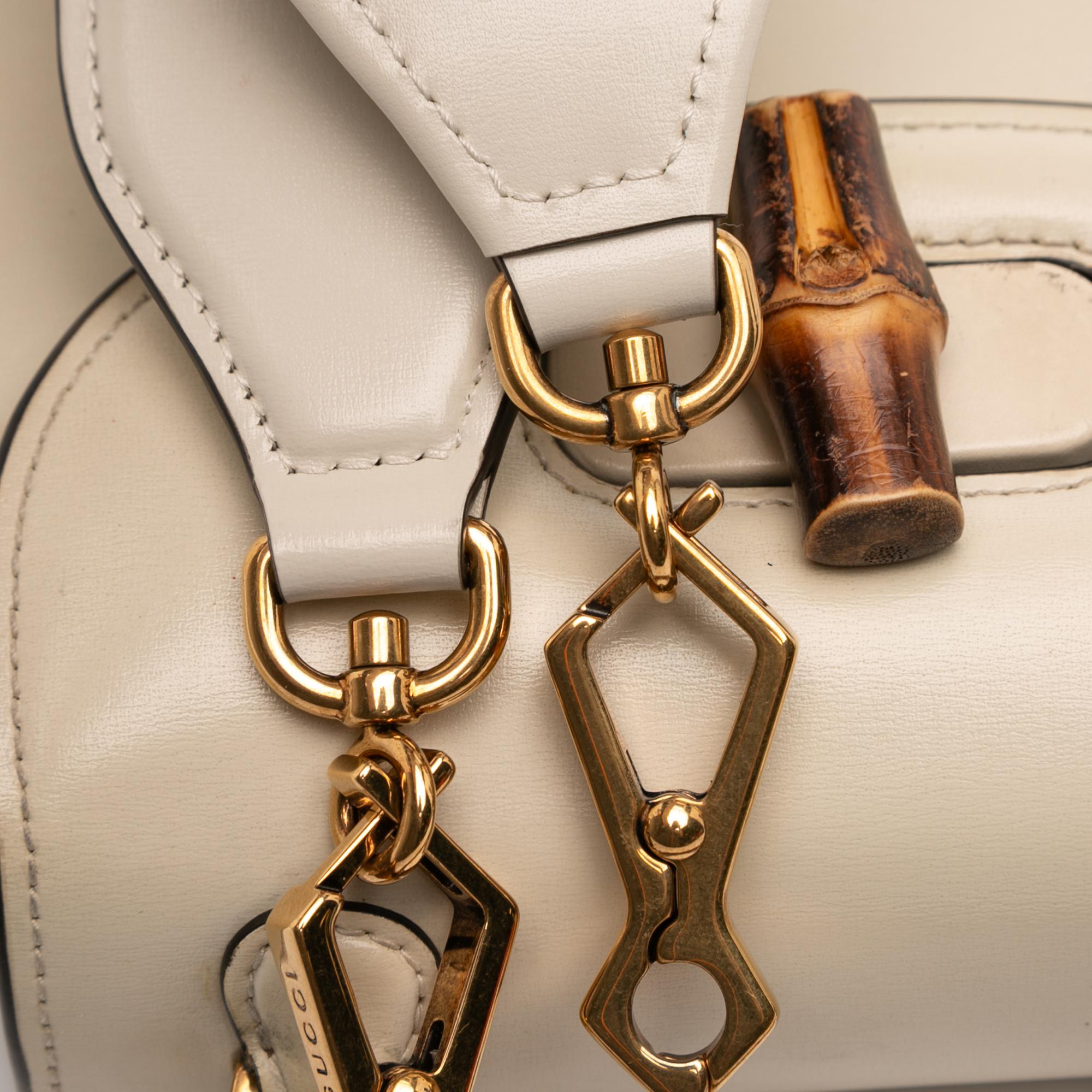 Gucci Mini Calfskin 1947 Bamboo Top Handle Bag