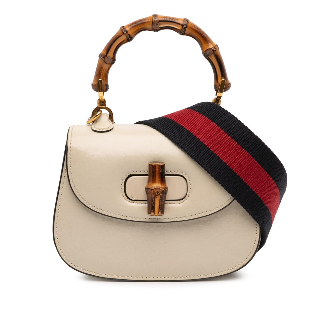 Gucci Mini Calfskin 1947 Bamboo Top Handle Bag