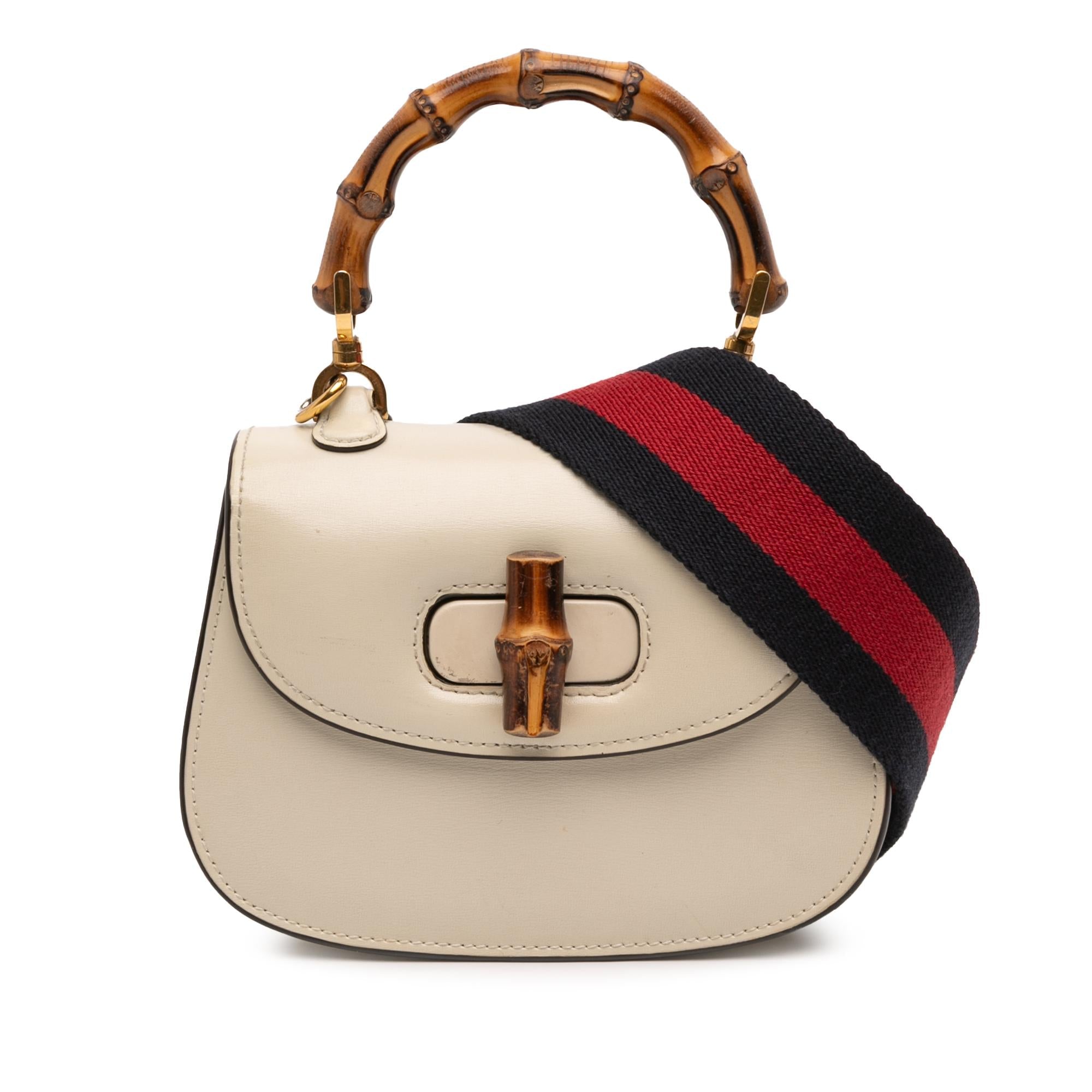 Gucci Mini Calfskin 1947 Bamboo Top Handle Bag