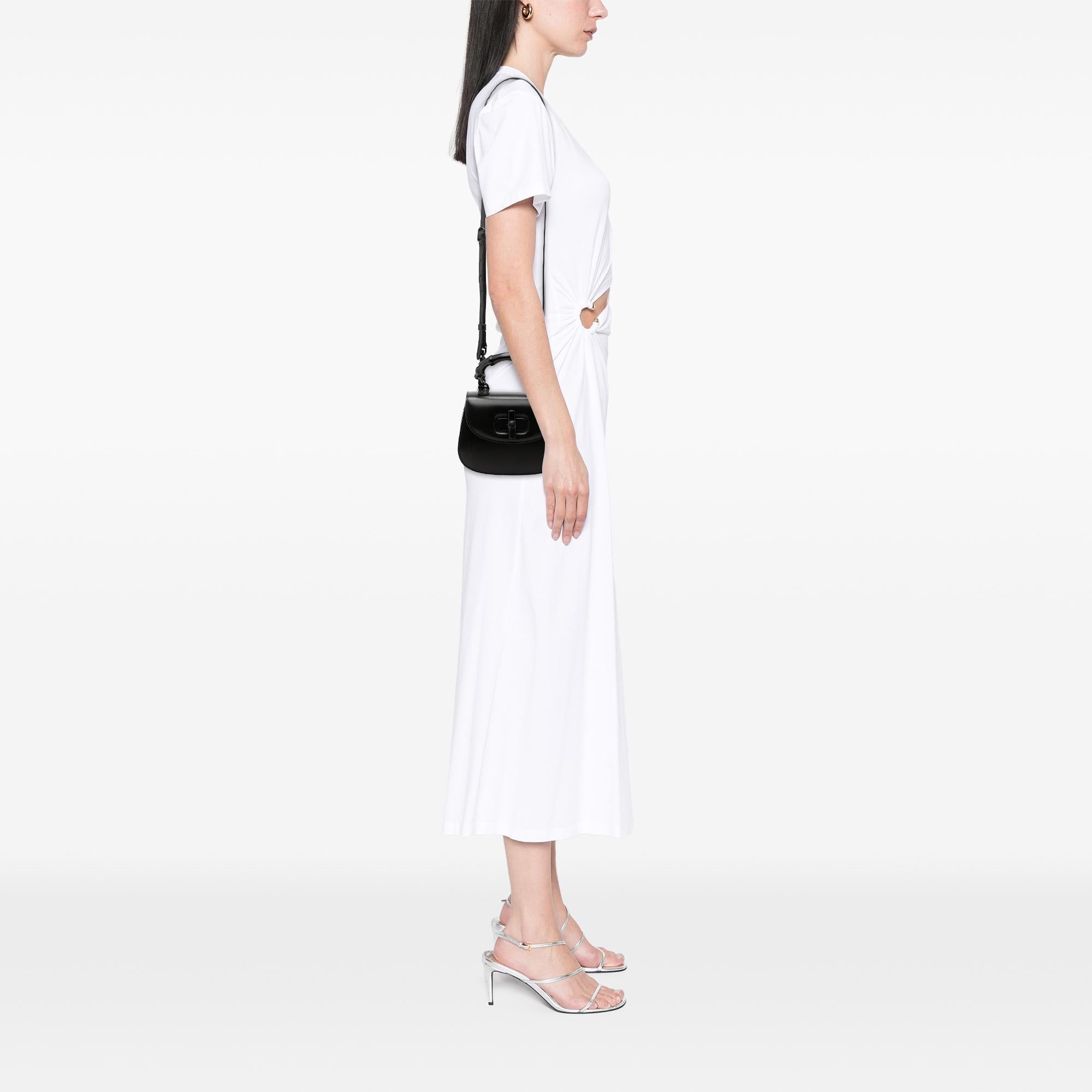 Gucci Mini Calfskin 1947 Bamboo Top Handle Bag