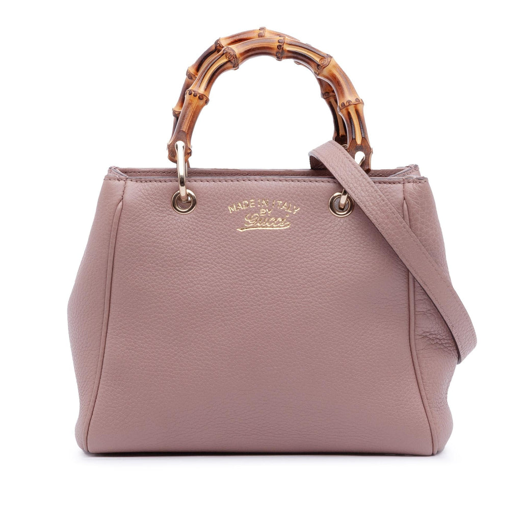 Gucci Mini Calfskin Bamboo Shopper Satchel