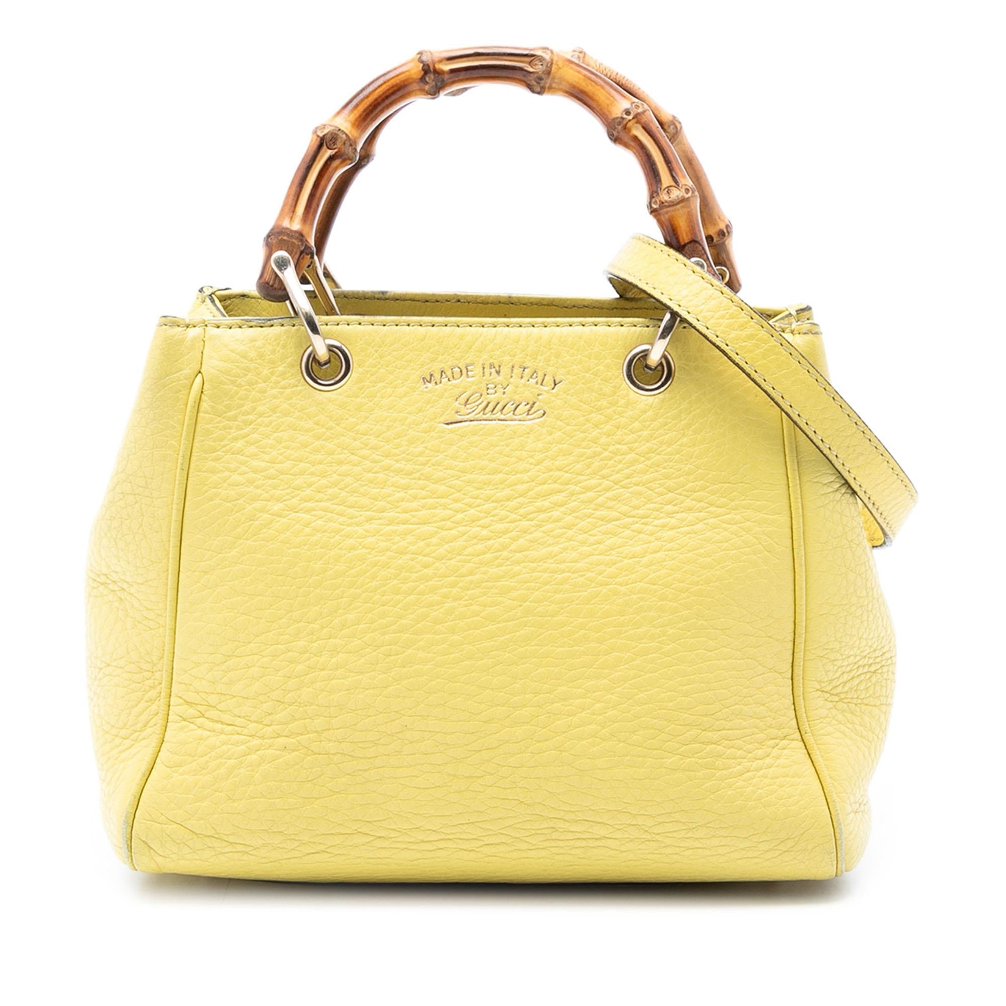 Gucci Mini Calfskin Bamboo Shopper Satchel