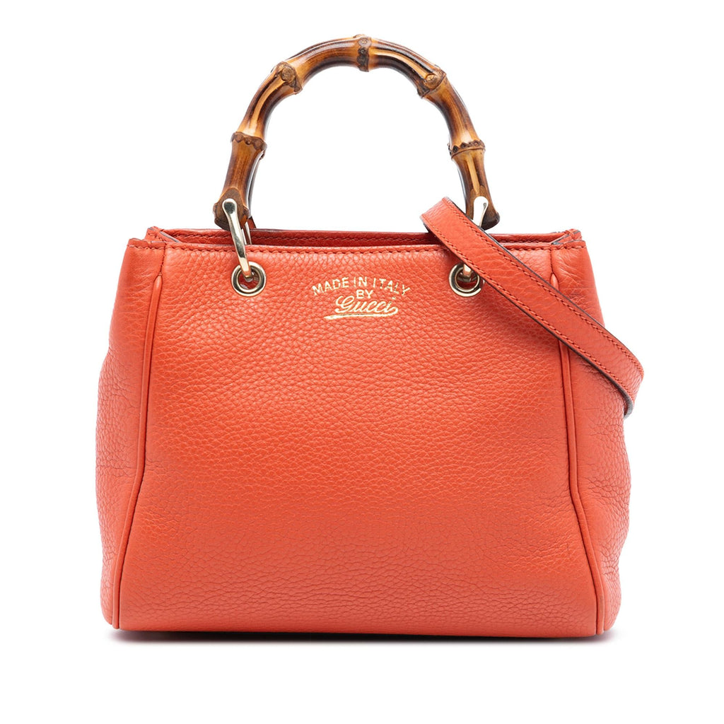Gucci Mini Calfskin Bamboo Shopper Satchel