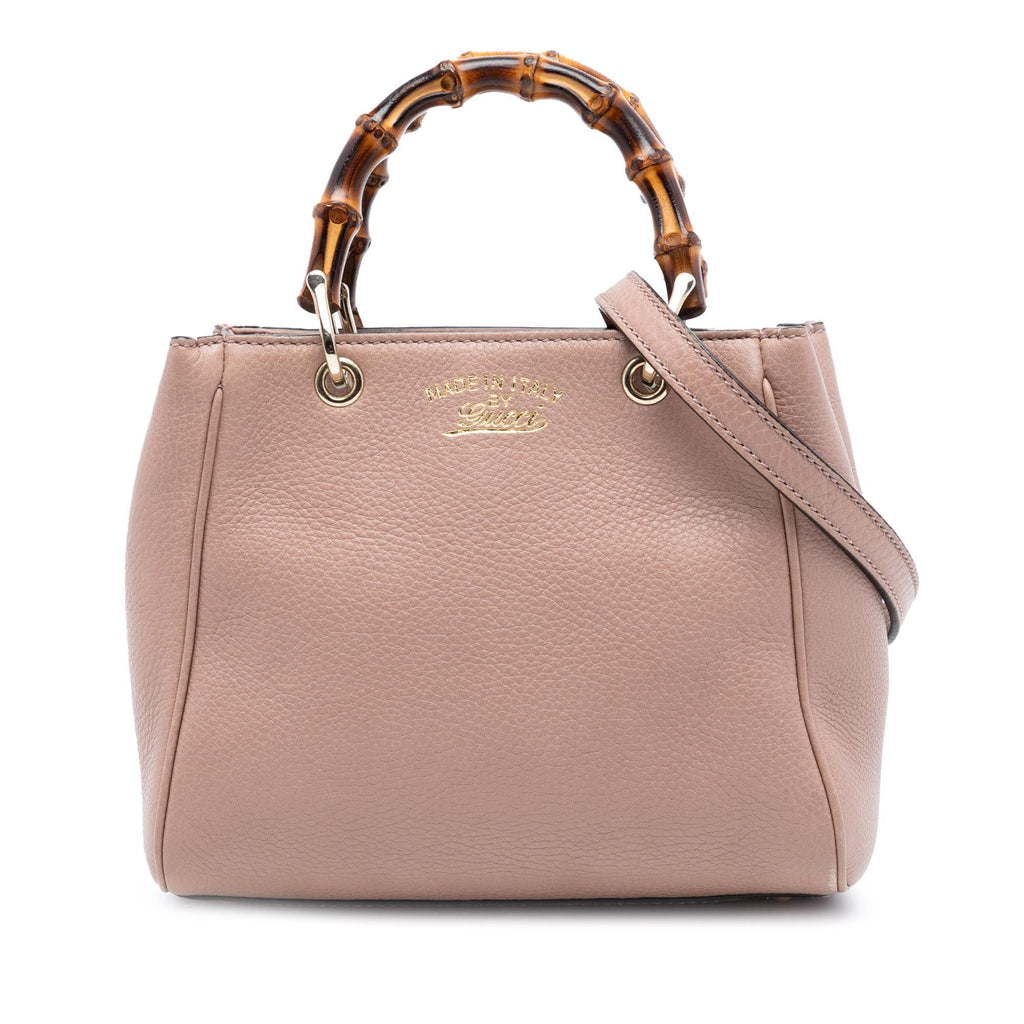 Gucci Mini Calfskin Bamboo Shopper Satchel