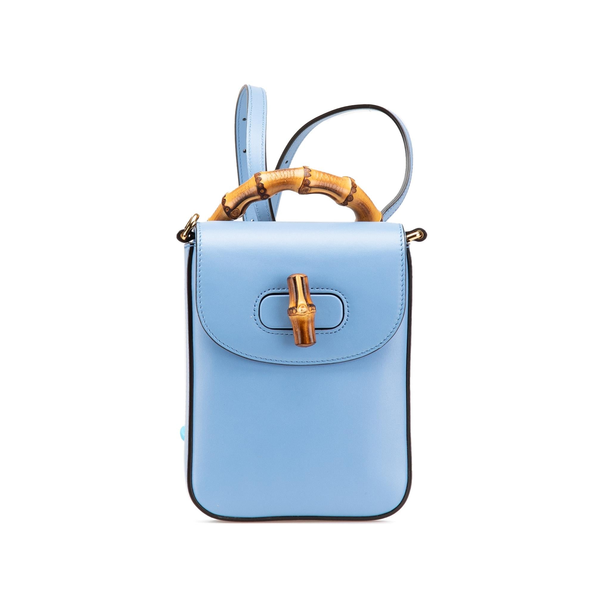 Gucci Mini Calfskin Bamboo Top Handle Bag