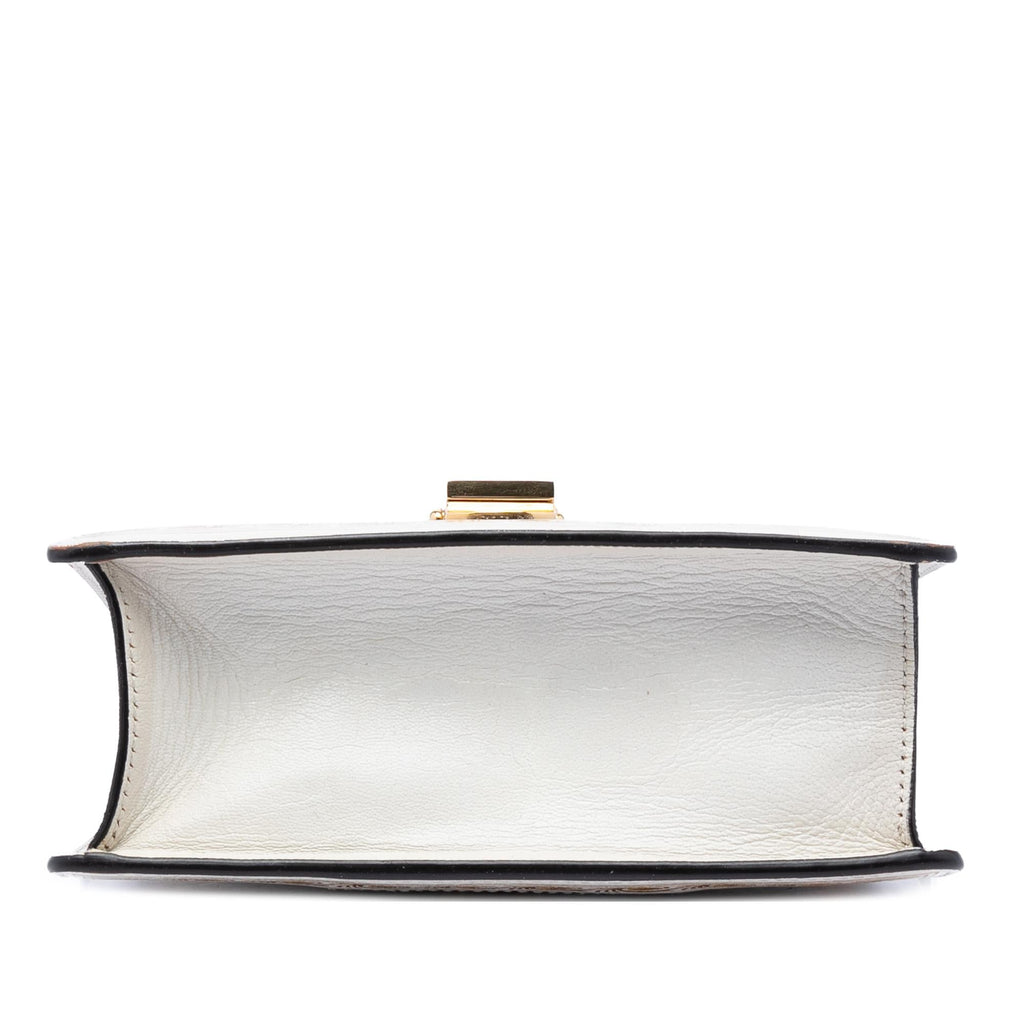 Gucci Mini Calfskin Web Star Print Sylvie Satchel