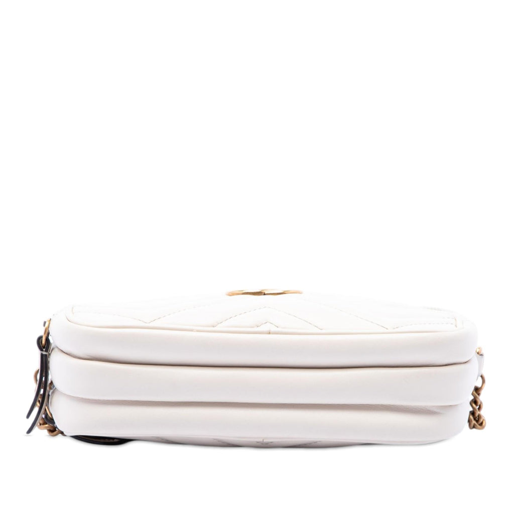Gucci Mini GG Marmont Matelasse Calfskin Triple Zip Crossbody