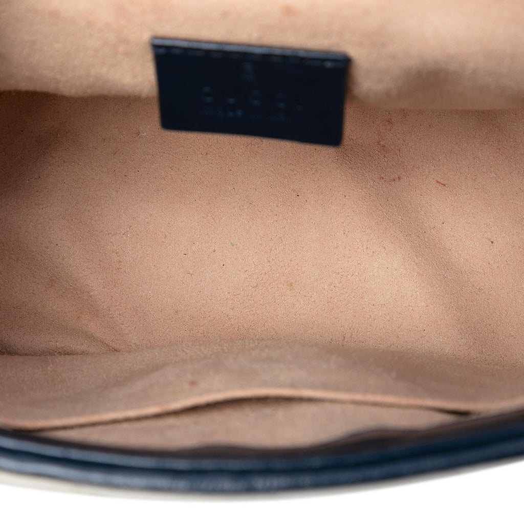 Gucci Mini GG Marmont Matelasse Diagonal Leather Torchon Top Handle Bag