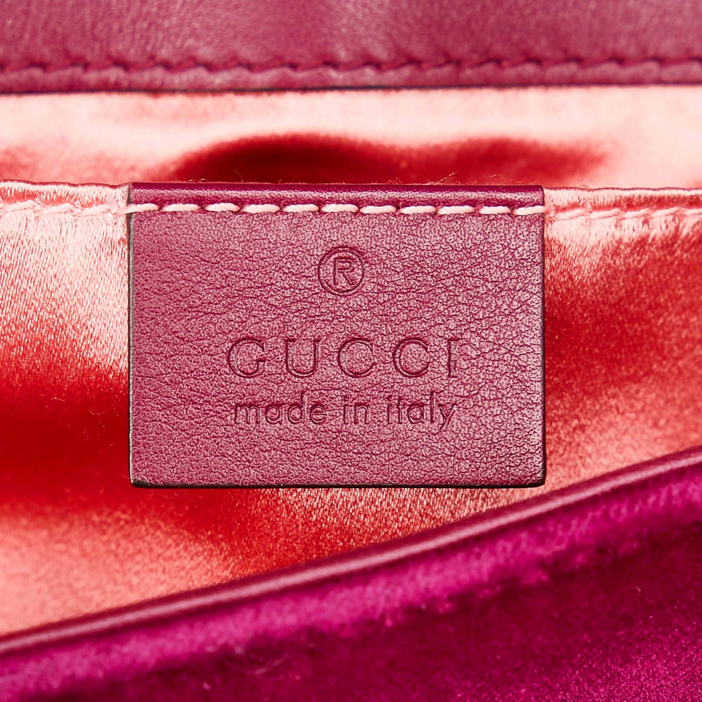 Gucci Mini GG Marmont Matelasse Velvet Crossbody Bag (SHG-29737)