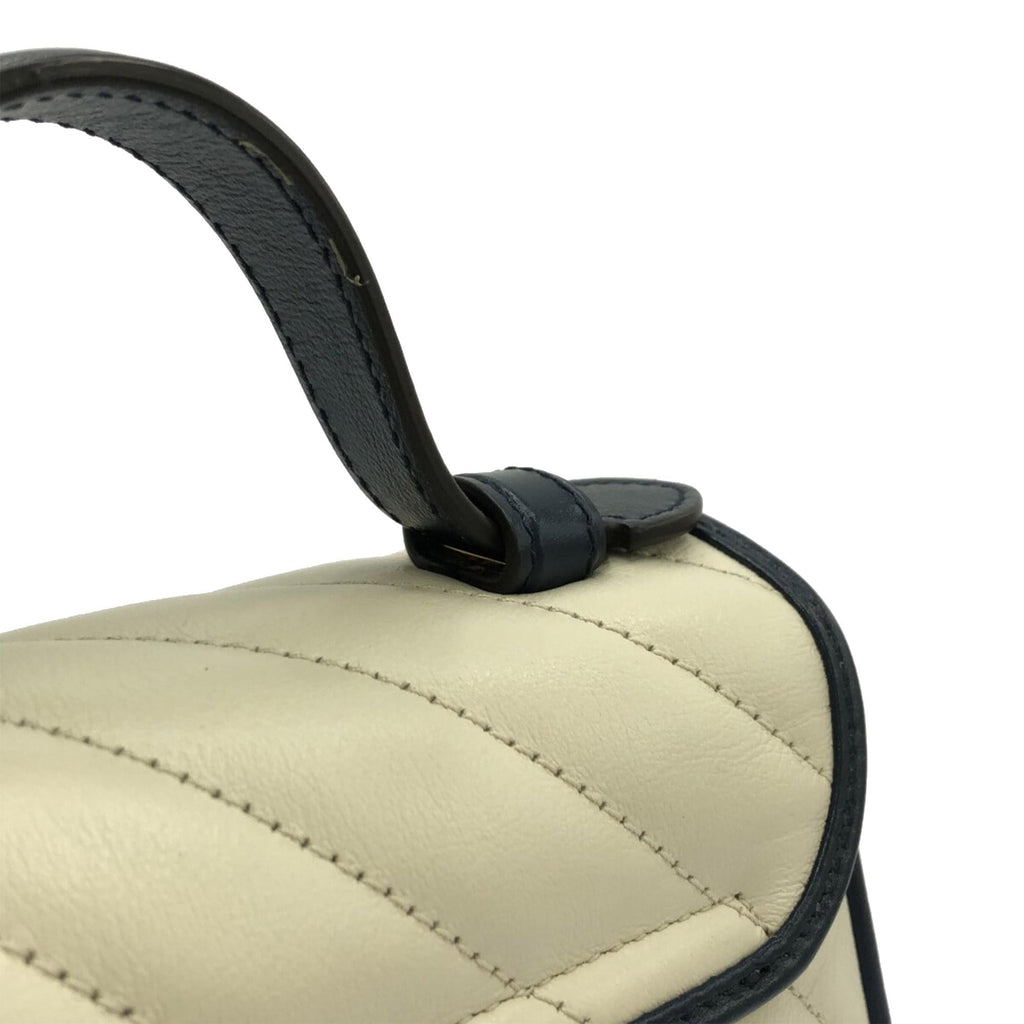 Gucci Mini GG Marmont Top Handle Bag (SHG-iCLrcQ)
