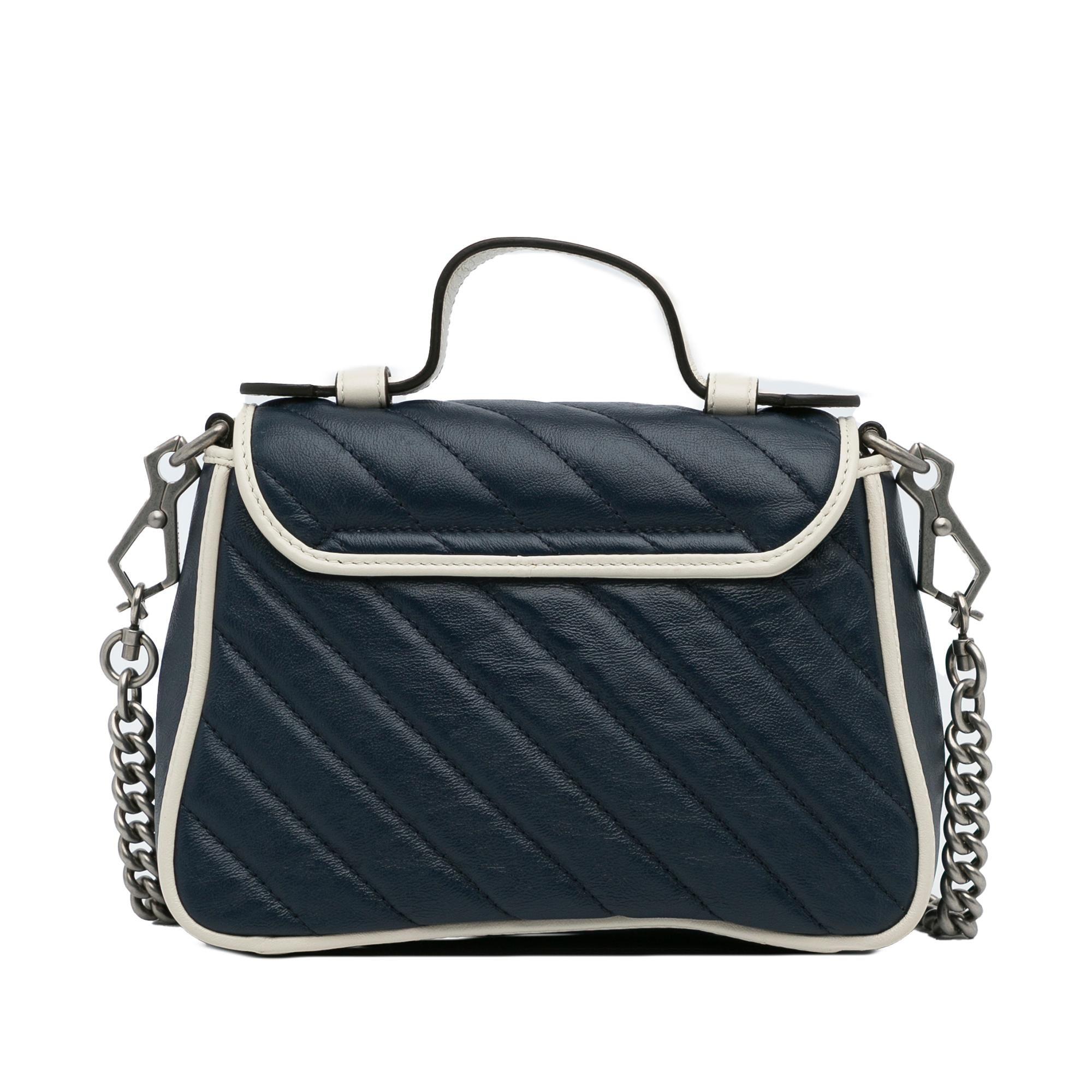 Gucci Mini GG Marmont Torchon Top Handle Bag (SHG-iT64DF)