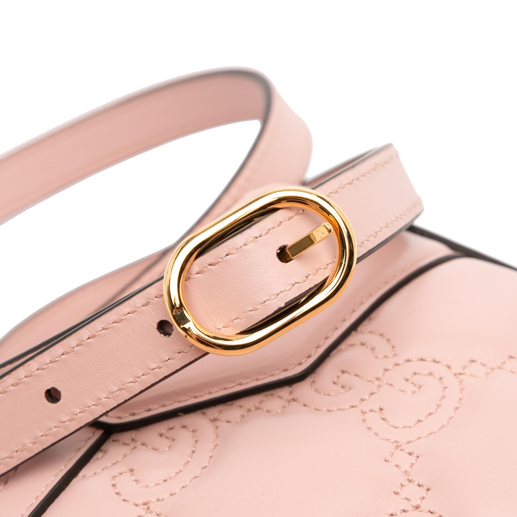 Gucci Mini GG Matelasse Leather Top Handle Bag