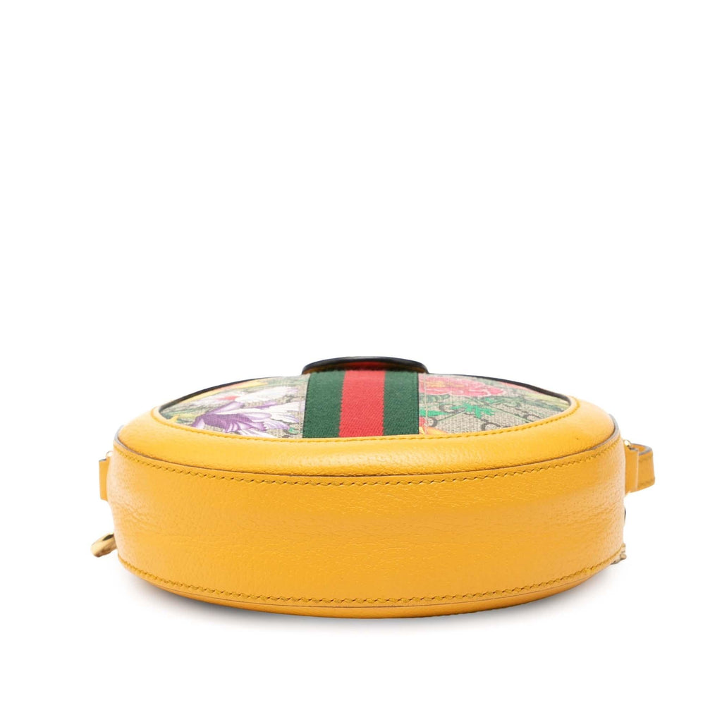 Gucci Mini GG Supreme Flora Ophidia Round Crossbody