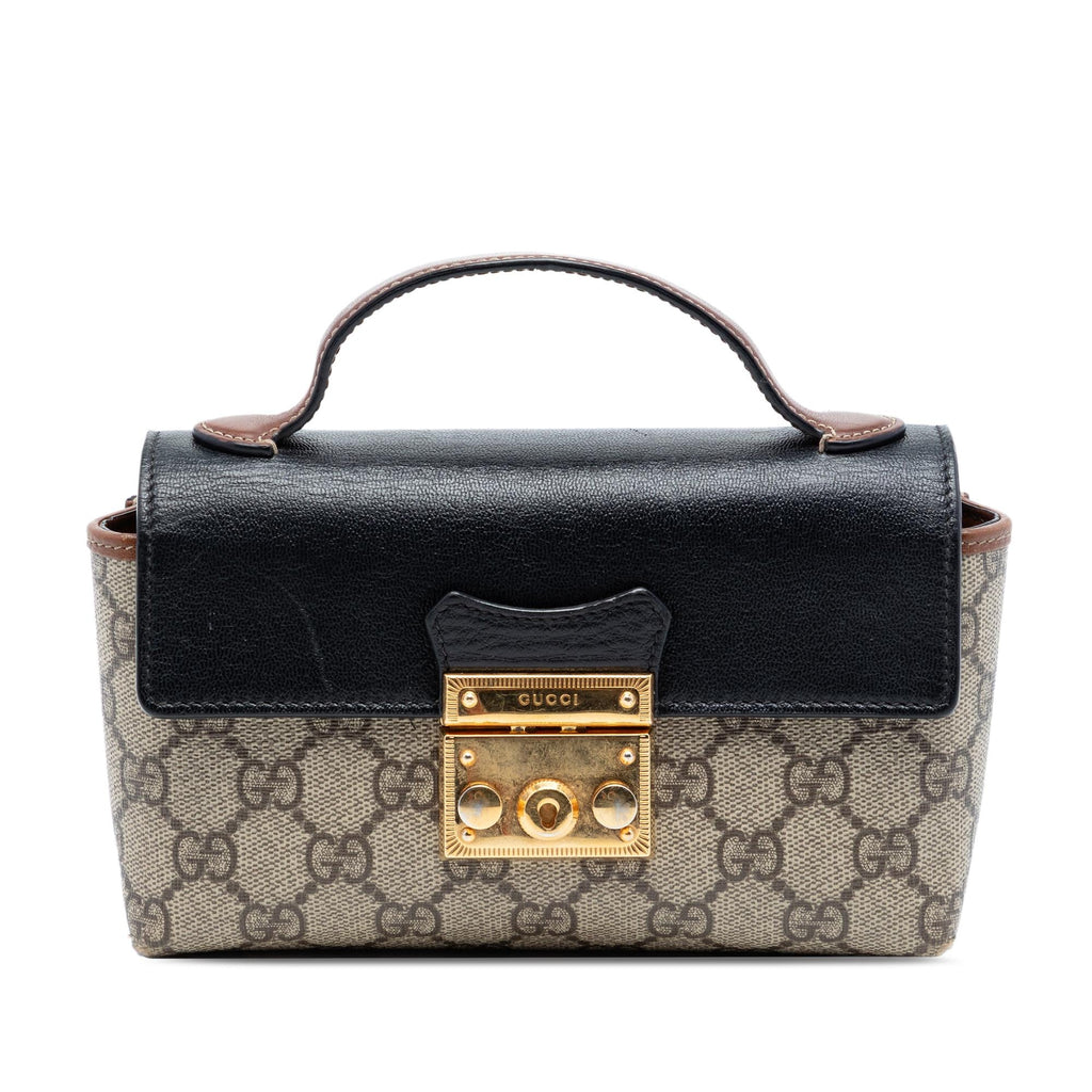 Gucci Mini GG Supreme Padlock Satchel