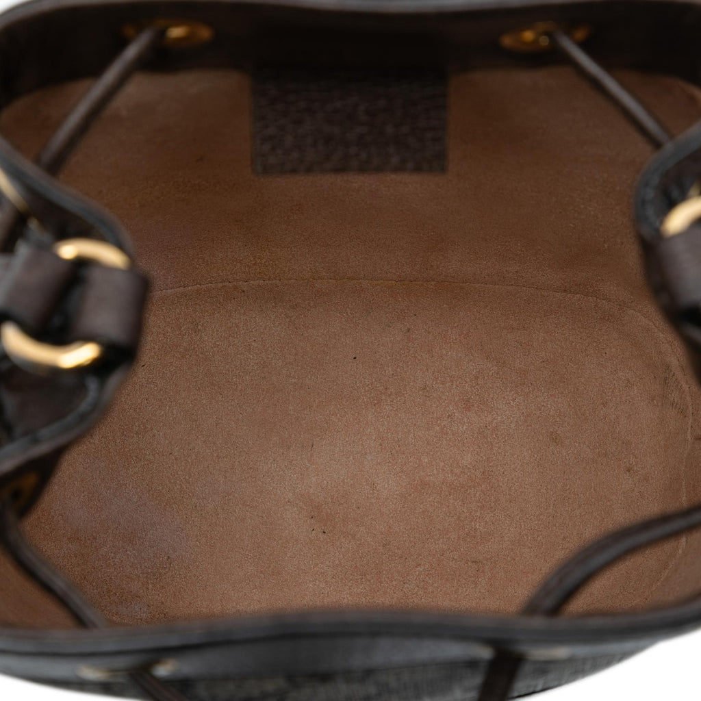 Gucci Mini GG Supreme Web Ophidia Bucket Bag