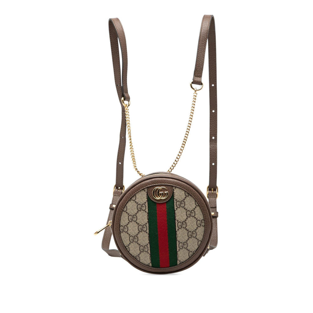 Gucci Mini GG Supreme Web Ophidia Round Backpack