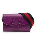 Gucci Mini Leather Horsebit 1955 Web Crossbody