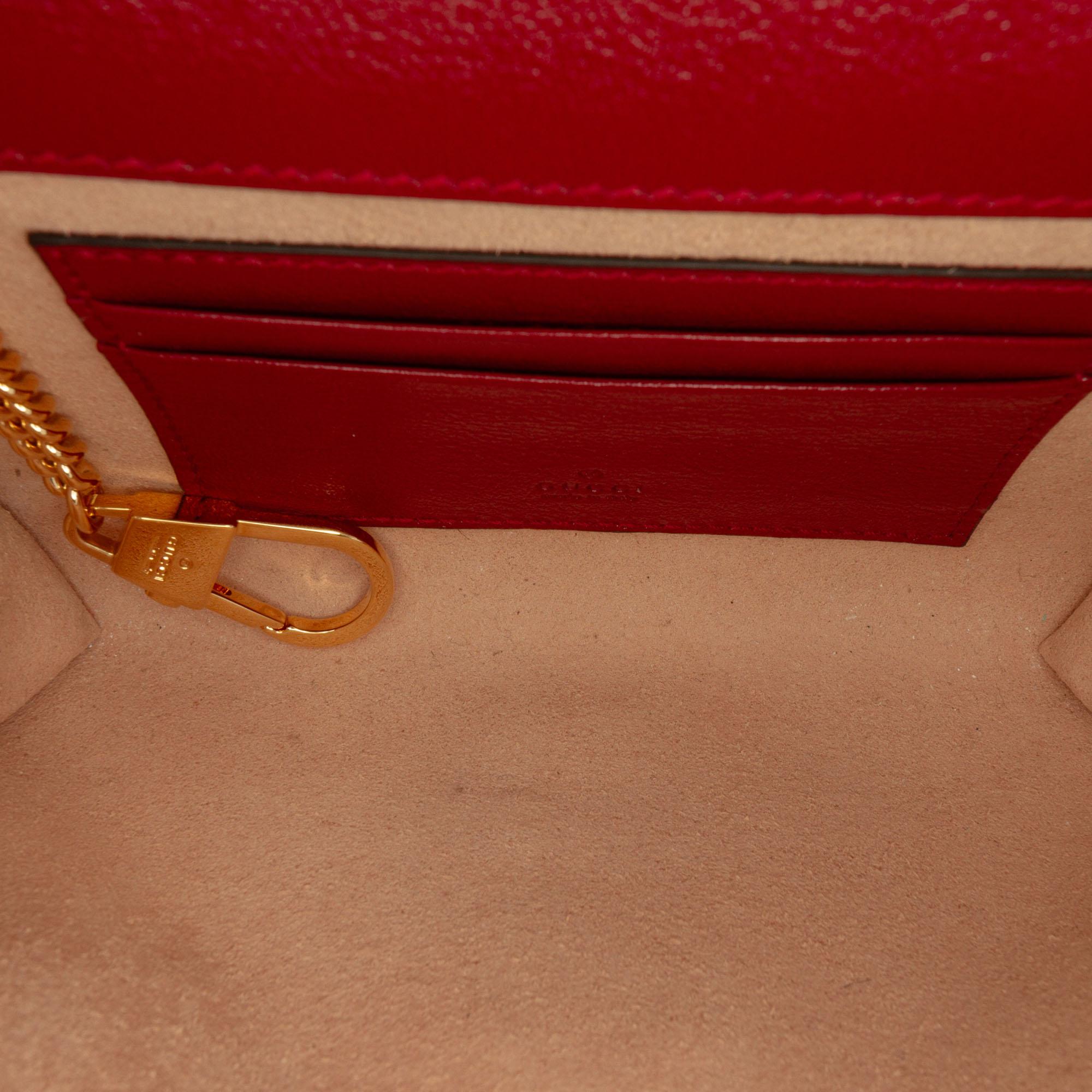 Gucci Mini Leather Rajah Web Chain Crossbody