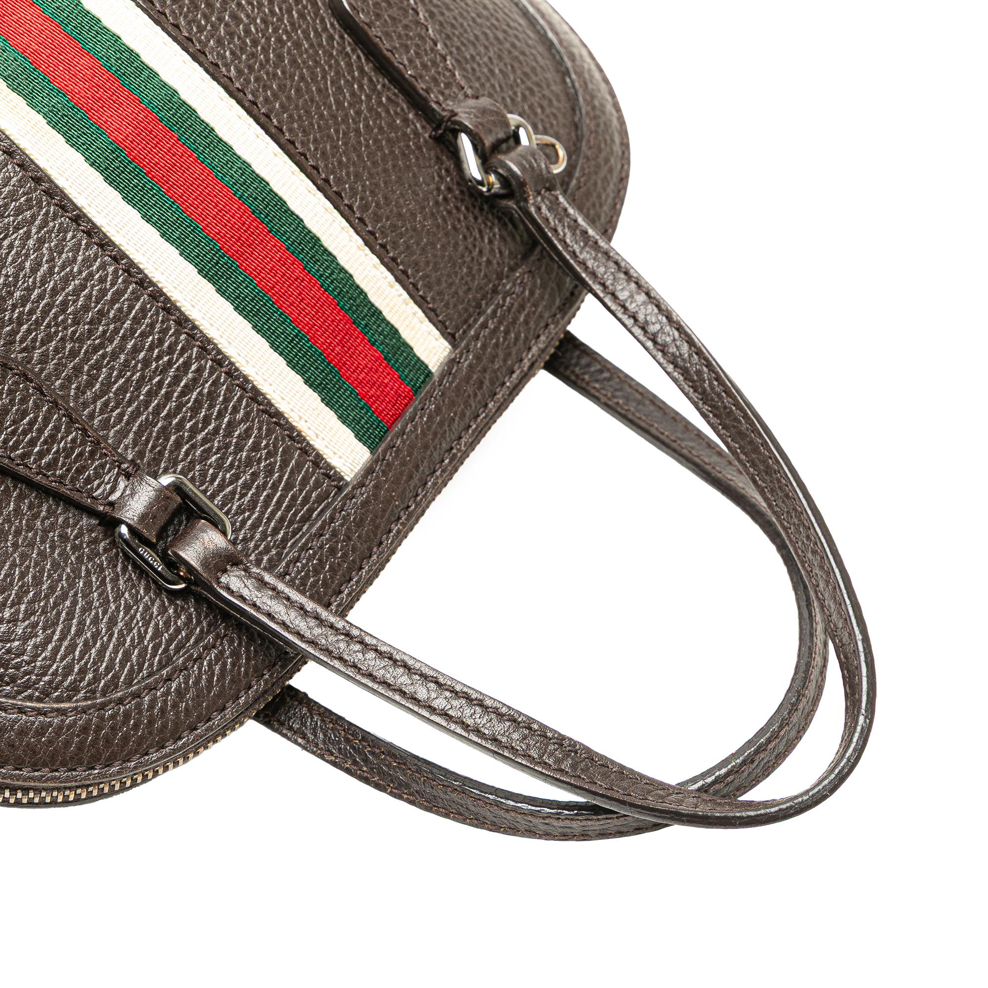 Gucci Mini Leather Web Dome Satchel