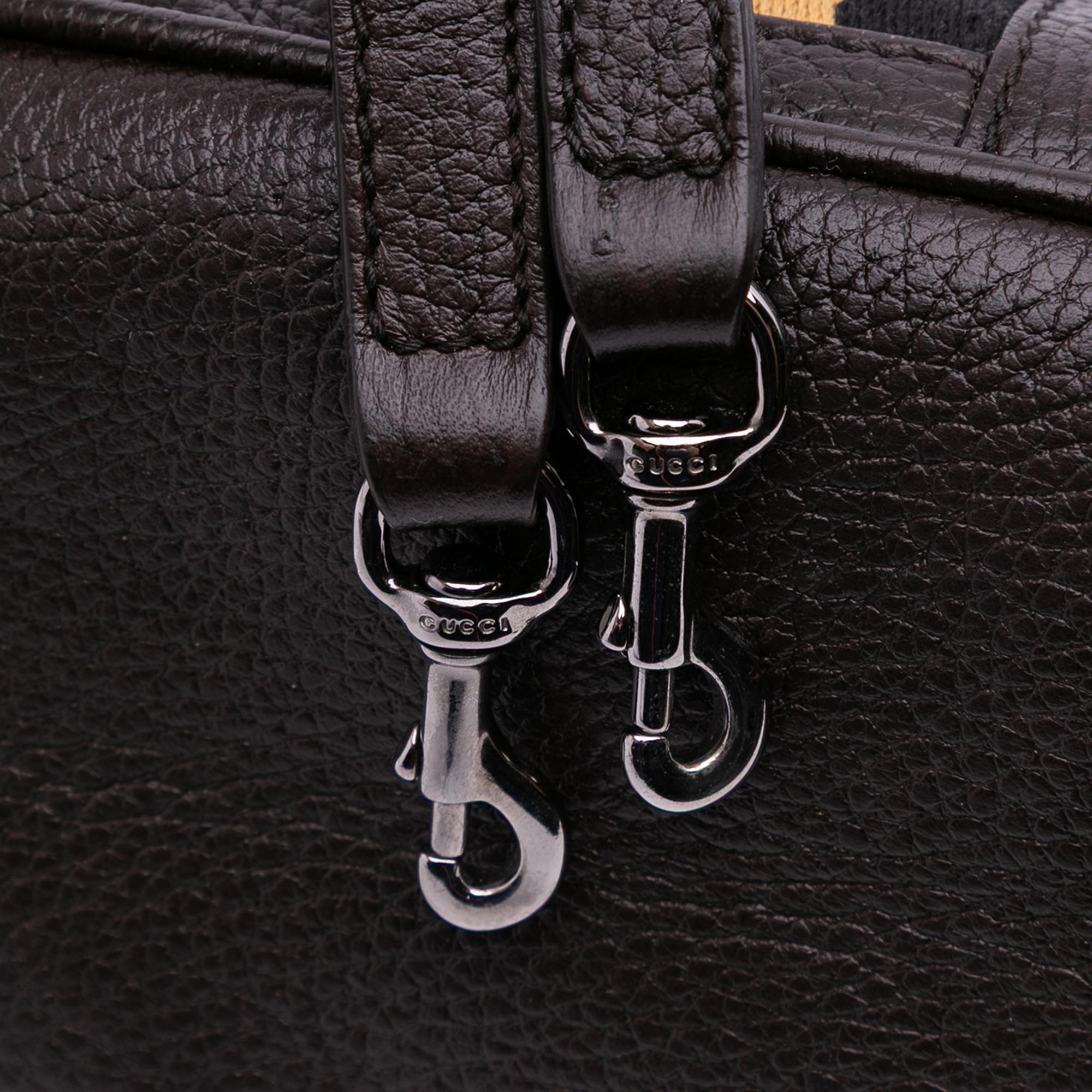 Gucci Mini Leather Web Dome Satchel