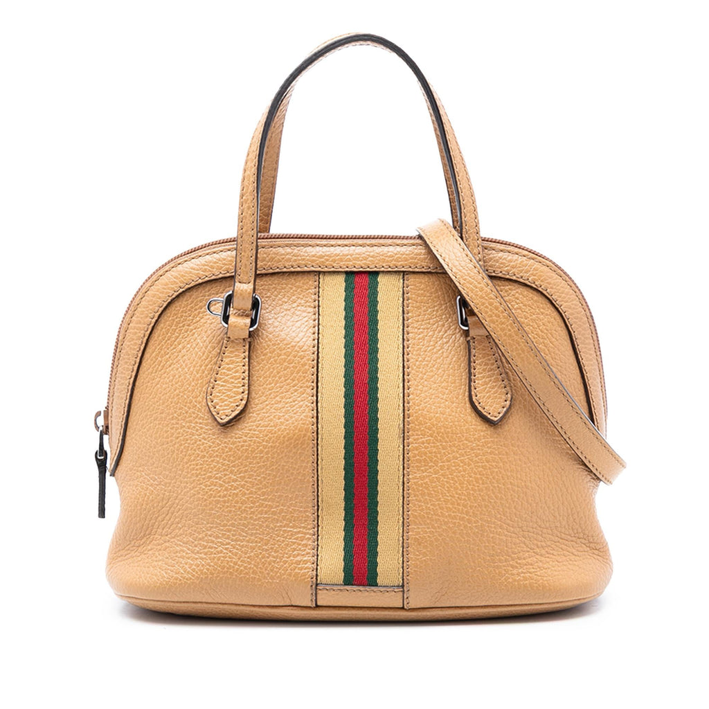 Gucci Mini Leather Web Dome Satchel