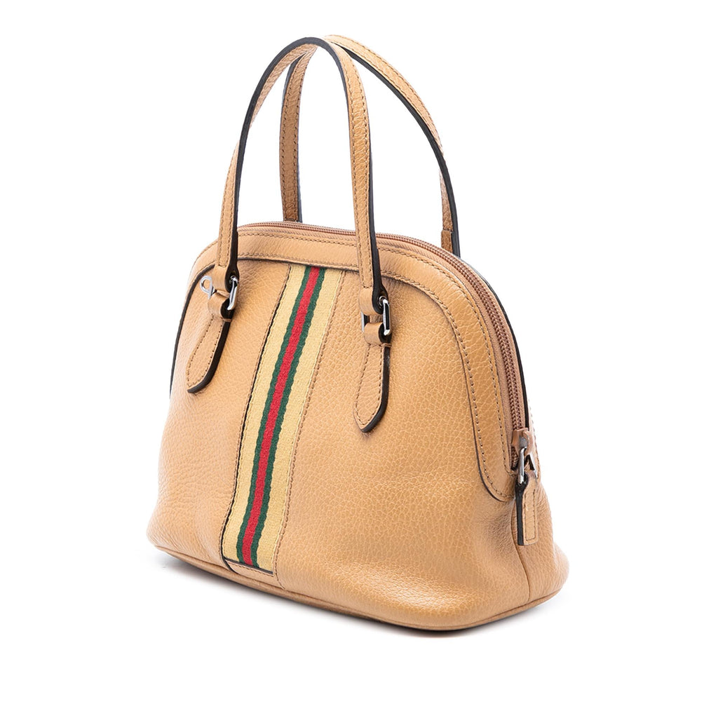 Gucci Mini Leather Web Dome Satchel