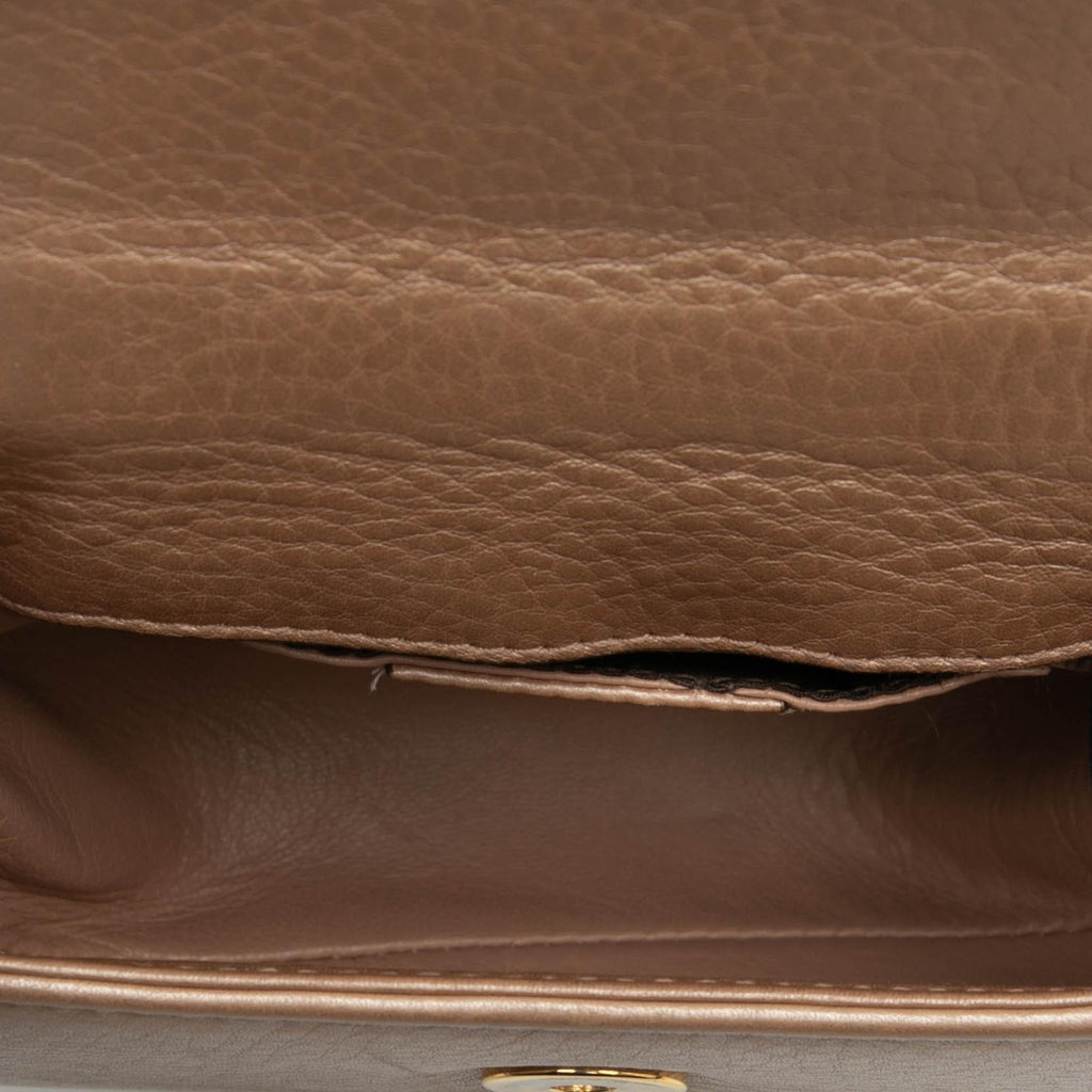 Gucci Mini Metallic Calfskin Bamboo Night