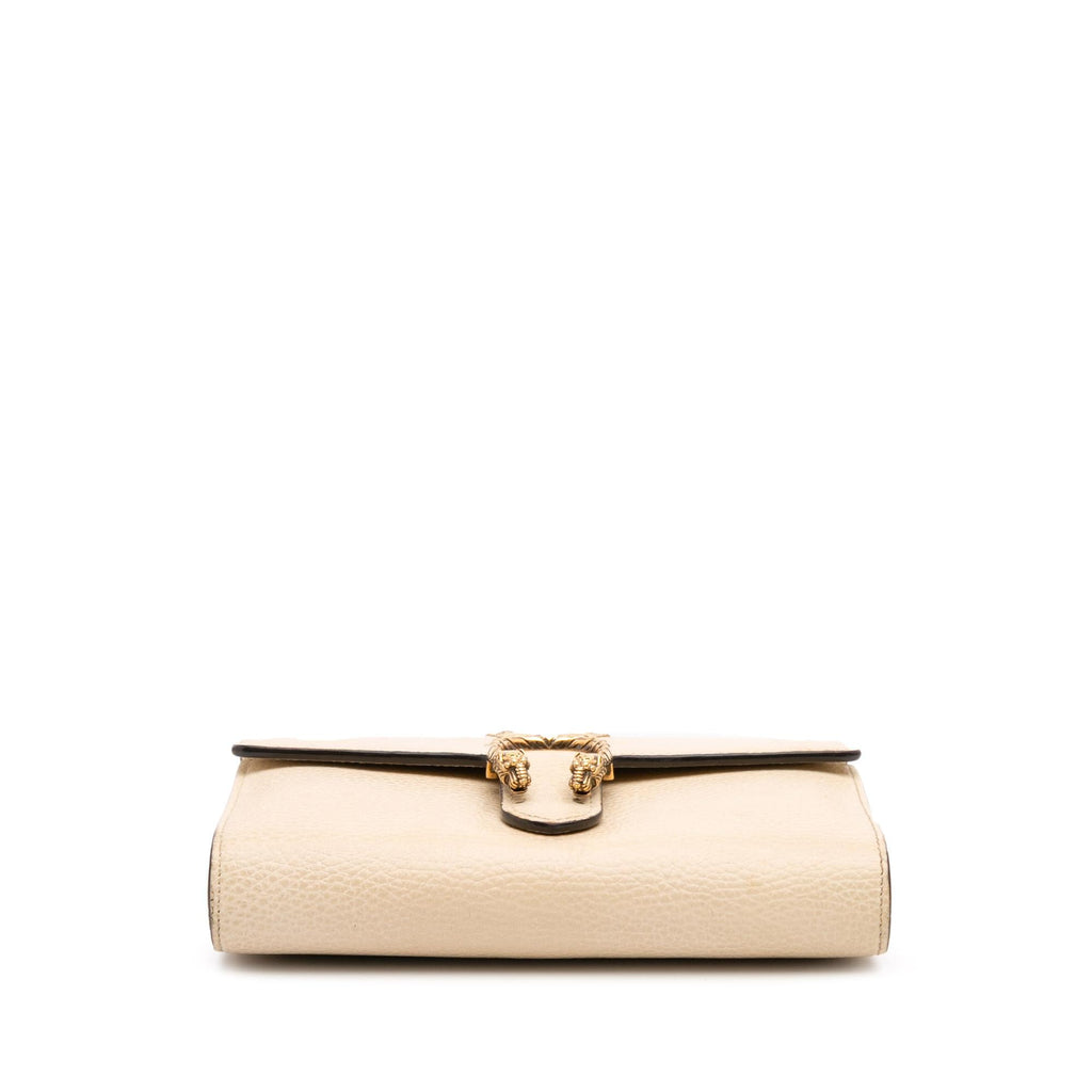 Gucci Mini Pebbled Calfskin Garden Dionysus Wallet on Chain