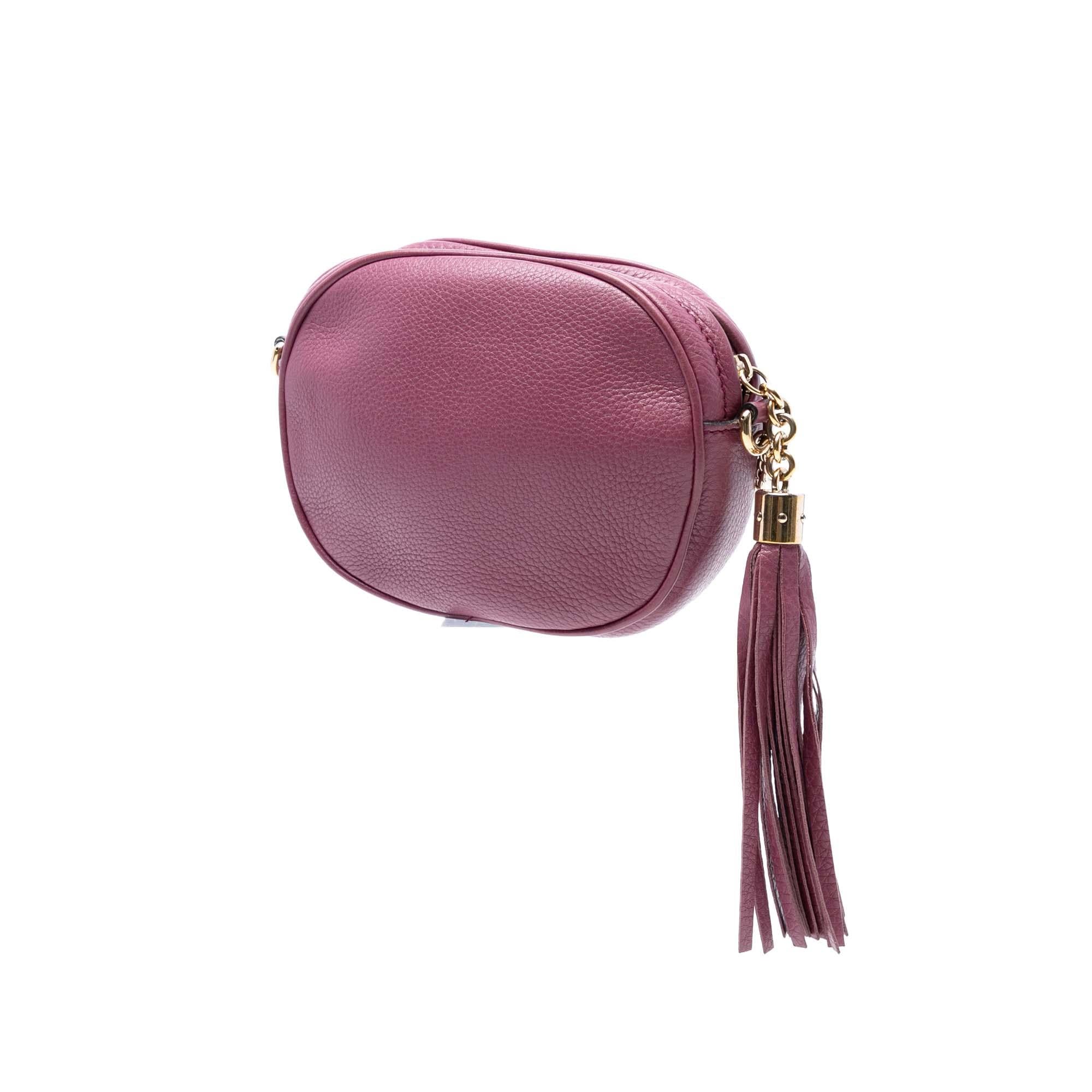 Gucci Mini Pebbled Calfskin Soho Chain Crossbody