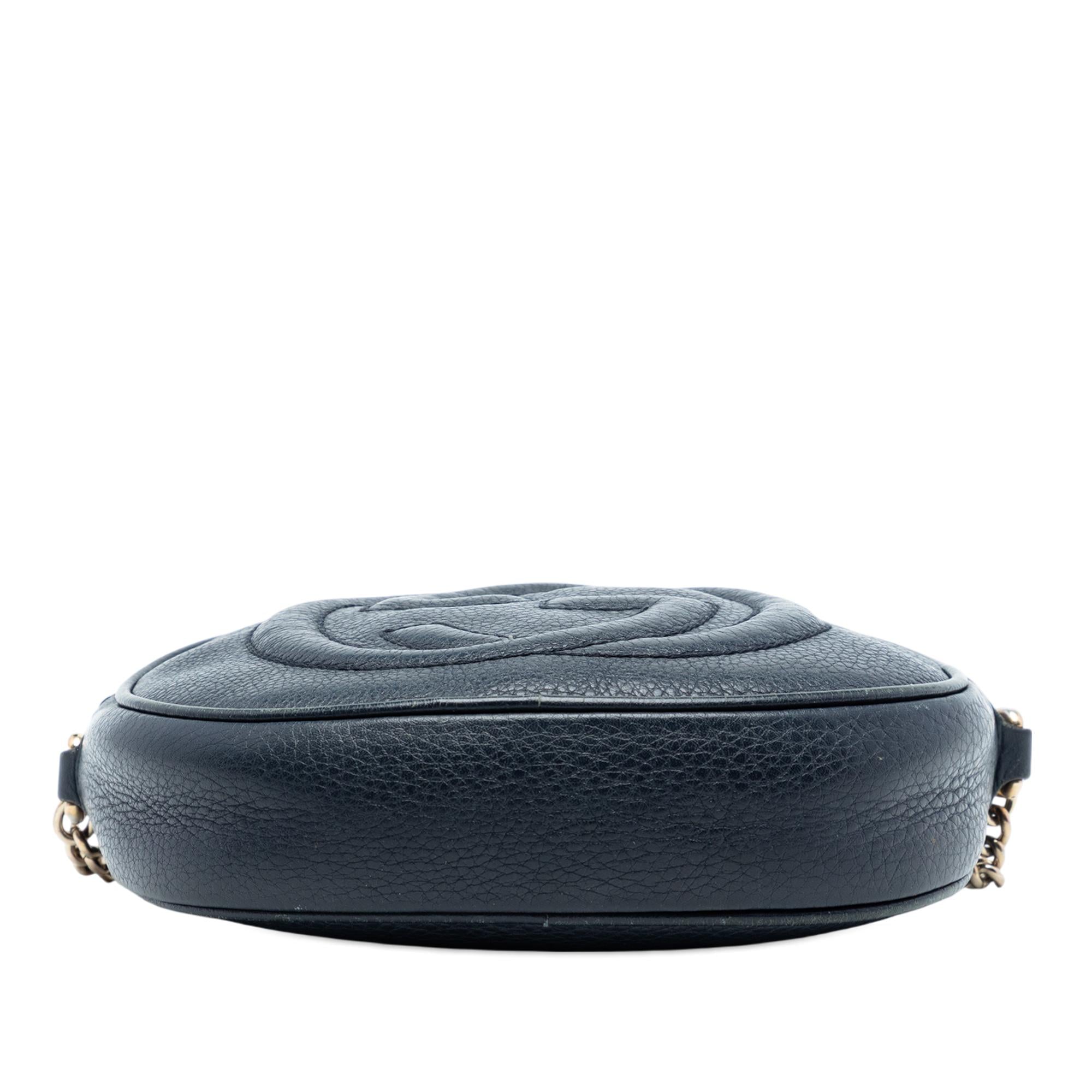 Gucci Mini Pebbled Calfskin Soho Chain Crossbody