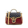 Gucci Mini Tricolor GG Marmont Matelasse Leather Torchon Top Handle Bag