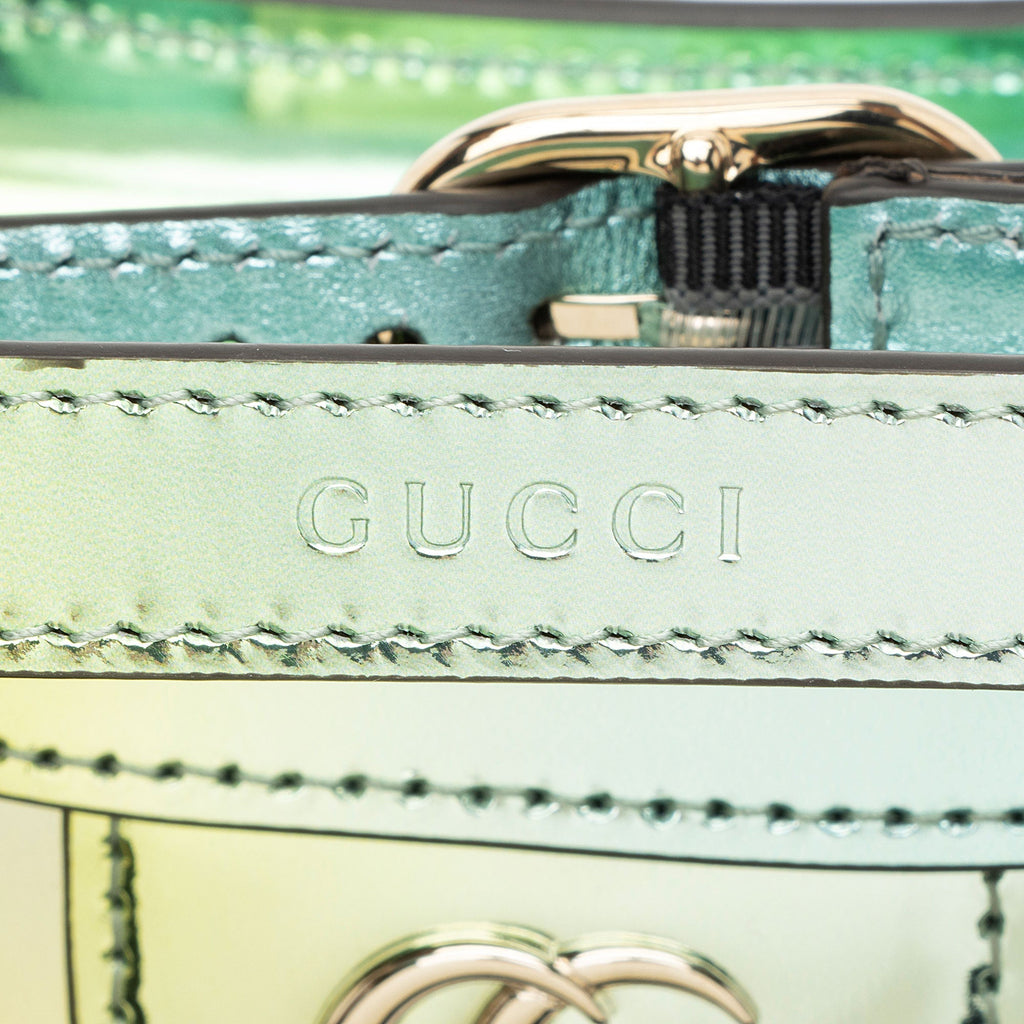 Gucci Mirrored Leather Bamboo Diana Mini Tote