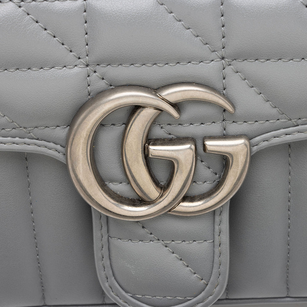 Gucci Mixed Matelasse Leather GG Marmont Aria Small Flap Bag
