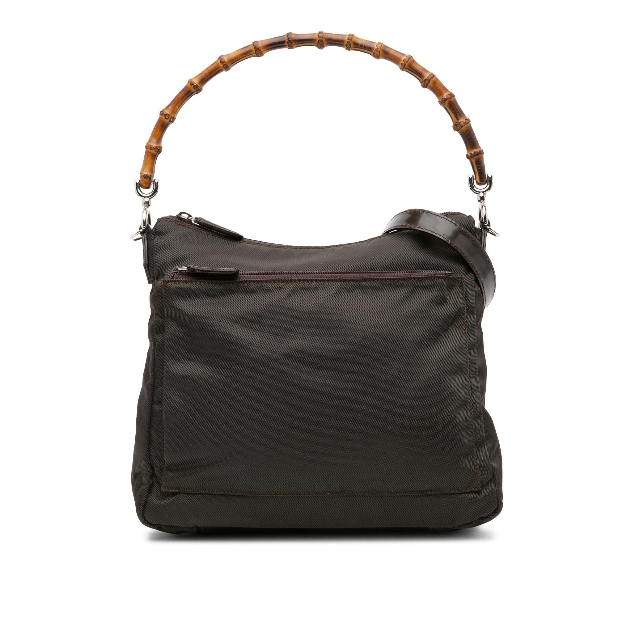 Gucci Nylon Bamboo Satchel